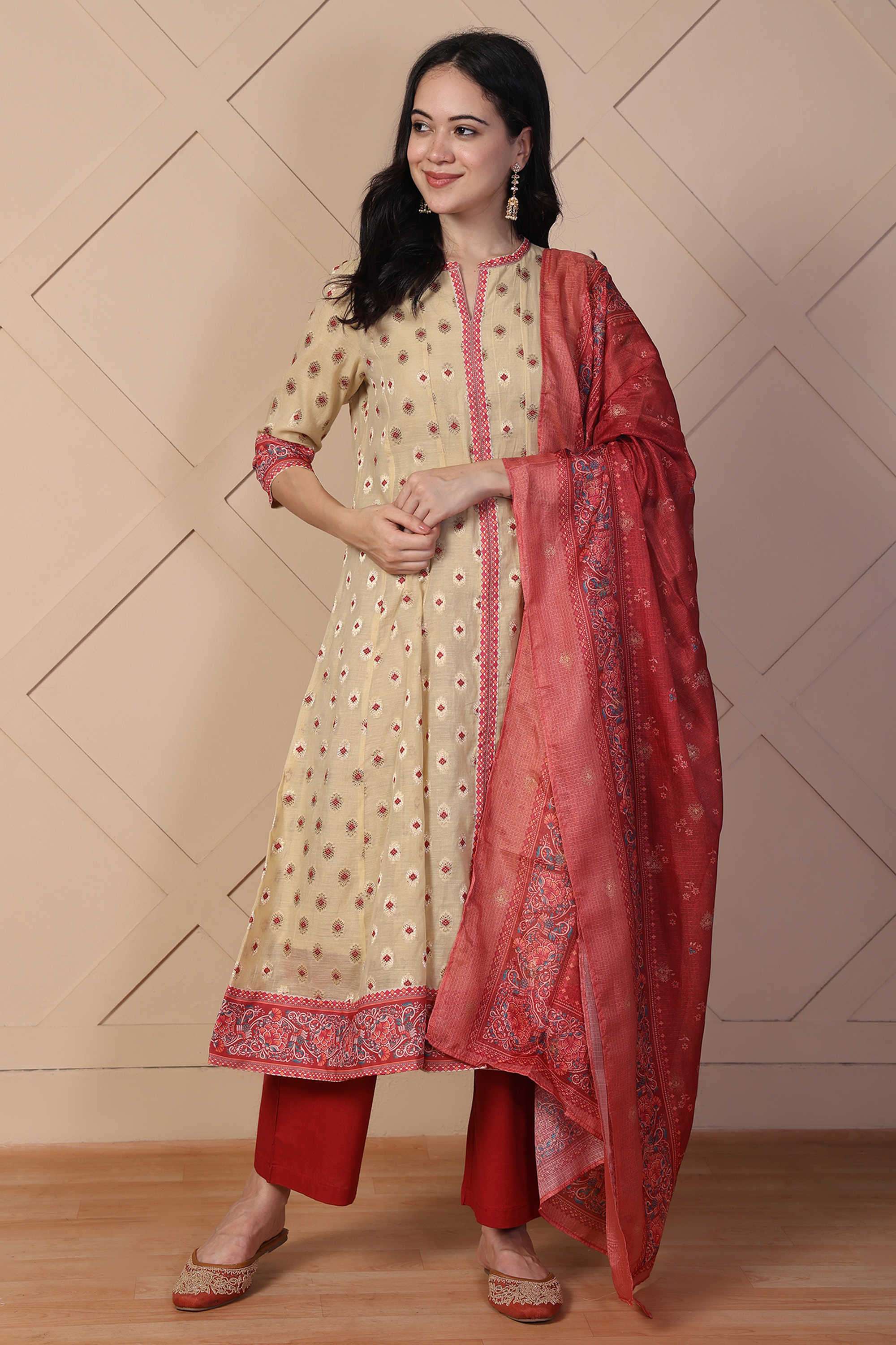 Textured-Polyester-Women-s-Festive-Wear-Kurta-Set