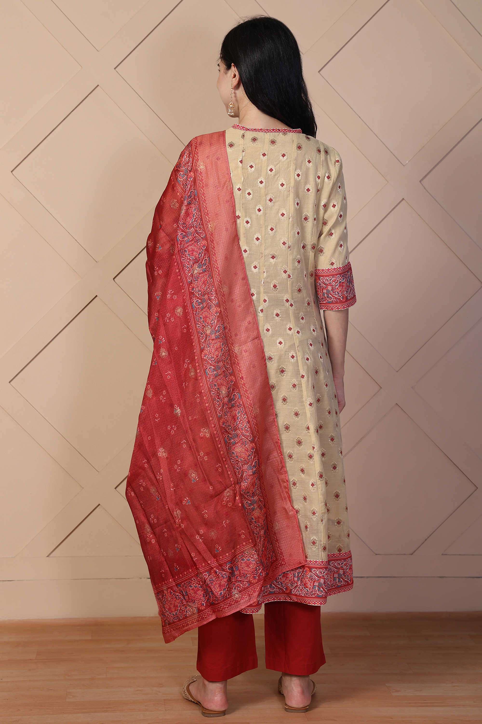 Textured-Polyester-Women-s-Festive-Wear-Kurta-Set