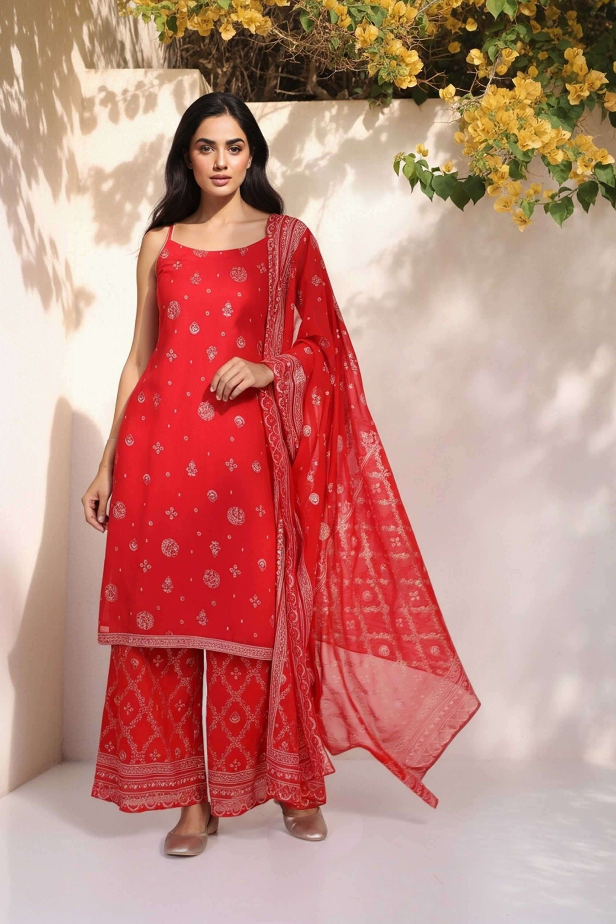 Abstract-Polyester-Women-s-Festive-Wear-Kurta-Set