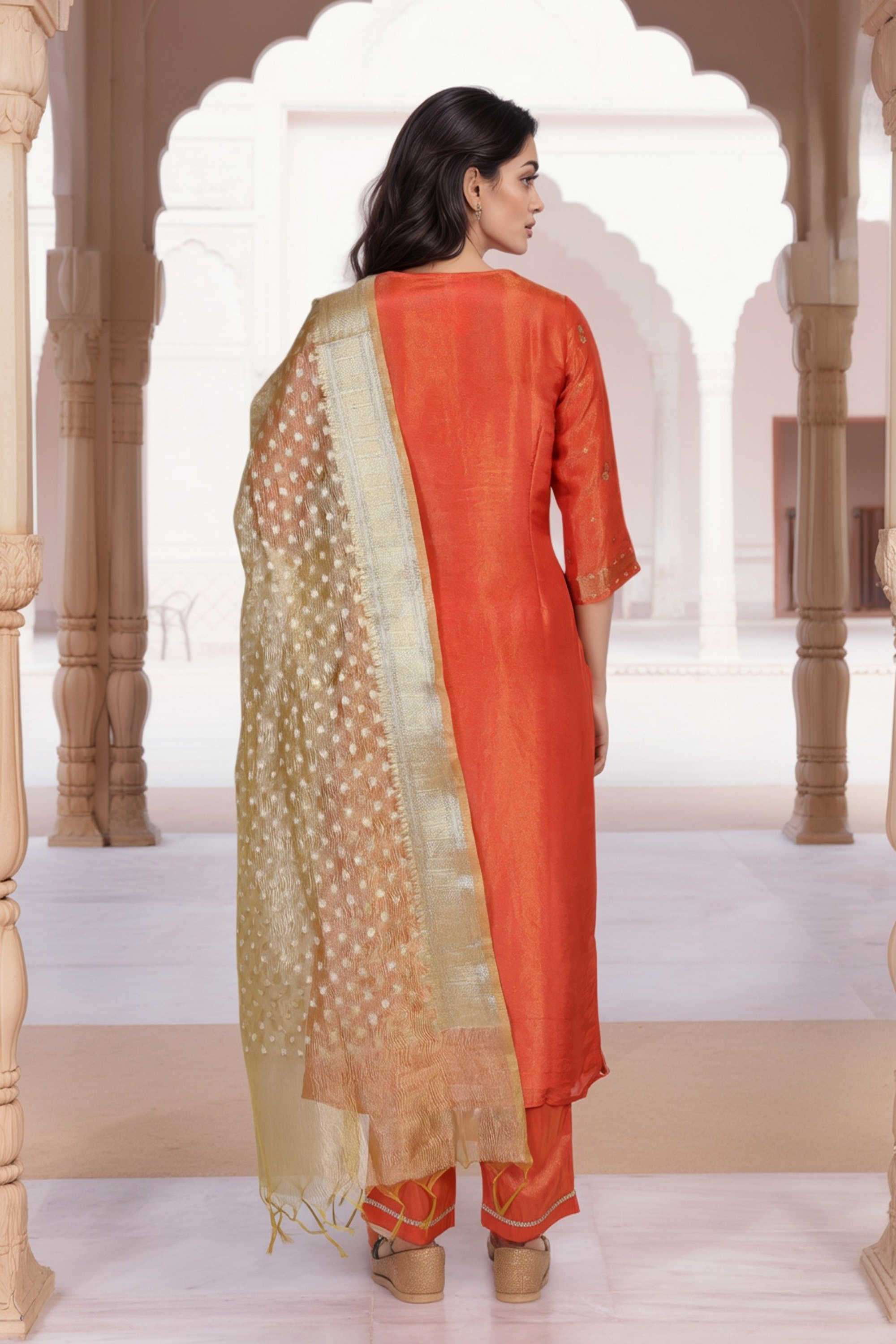 Textured-Viscose-Women-Kurta-with-Pant-and-Dupatta