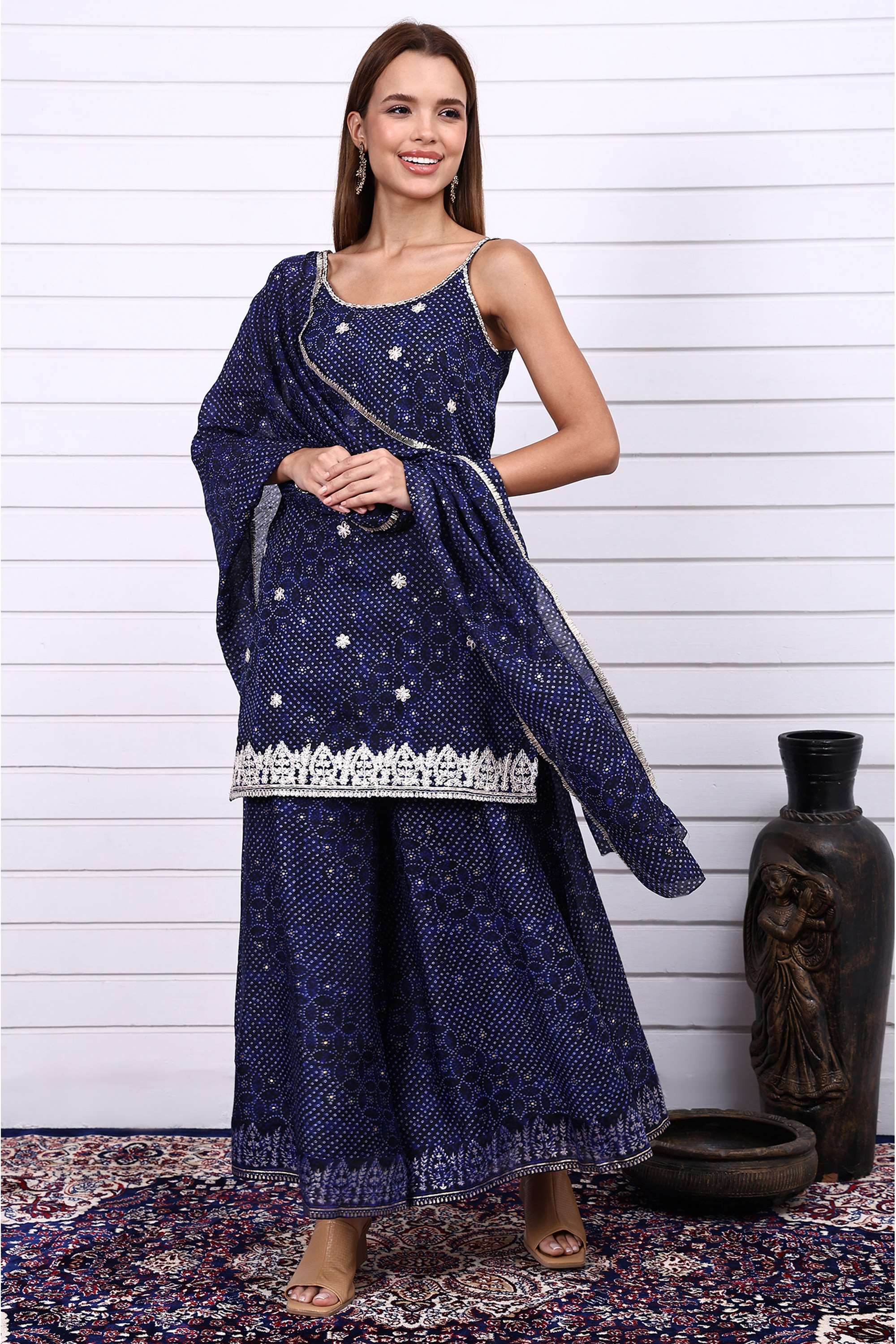 Printed-Polyester-Boat-Neck-Women-s-Ethnic-Kurta-Set