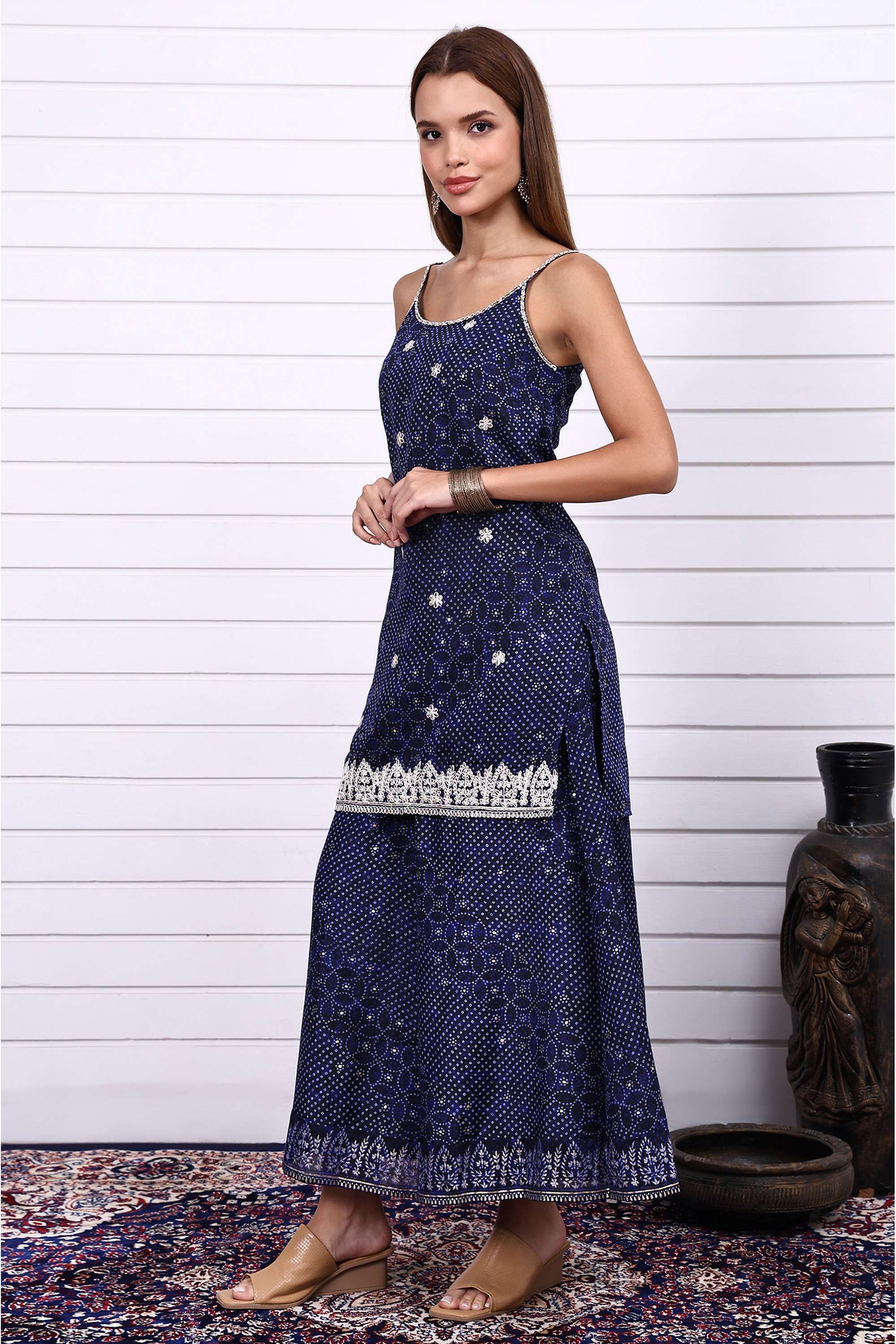 Printed-Polyester-Boat-Neck-Women-s-Ethnic-Kurta-Set