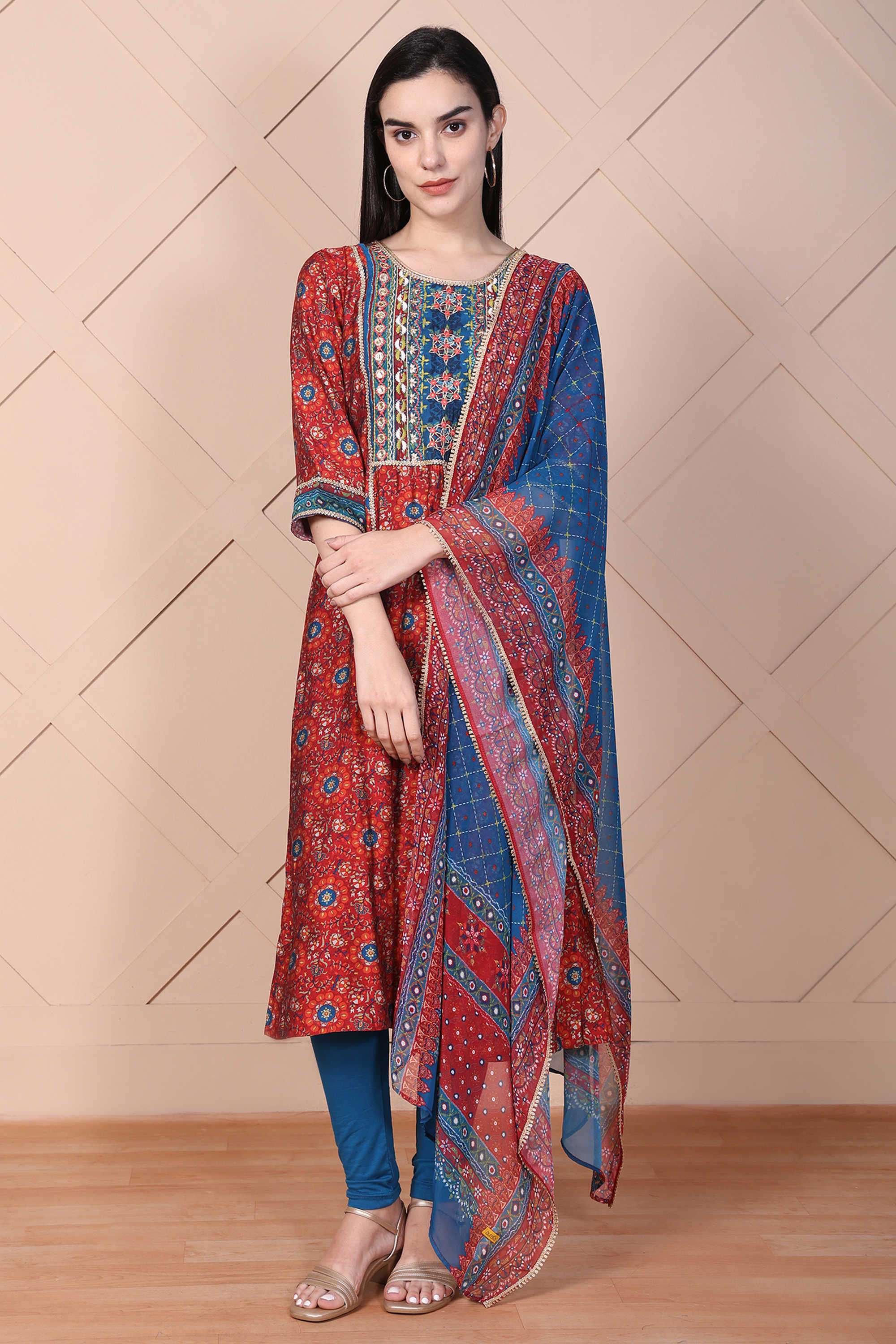 Embroidered-Blended-Fabric-Women-s-Festive-Wear-Kurta-Set