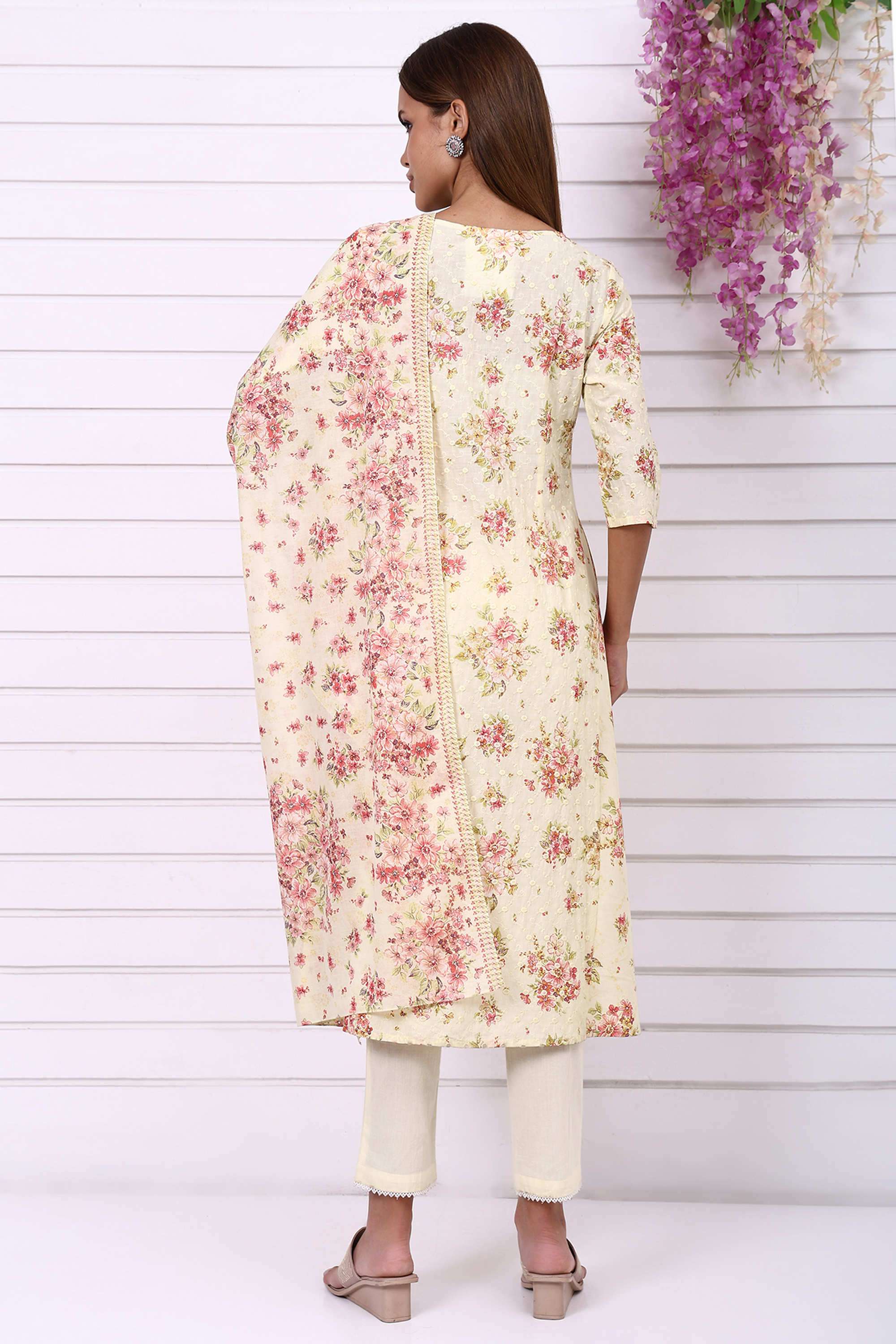 Embroidered-Calf-Length-Pure-Cotton-Woven-Women-s-Kurta-Set