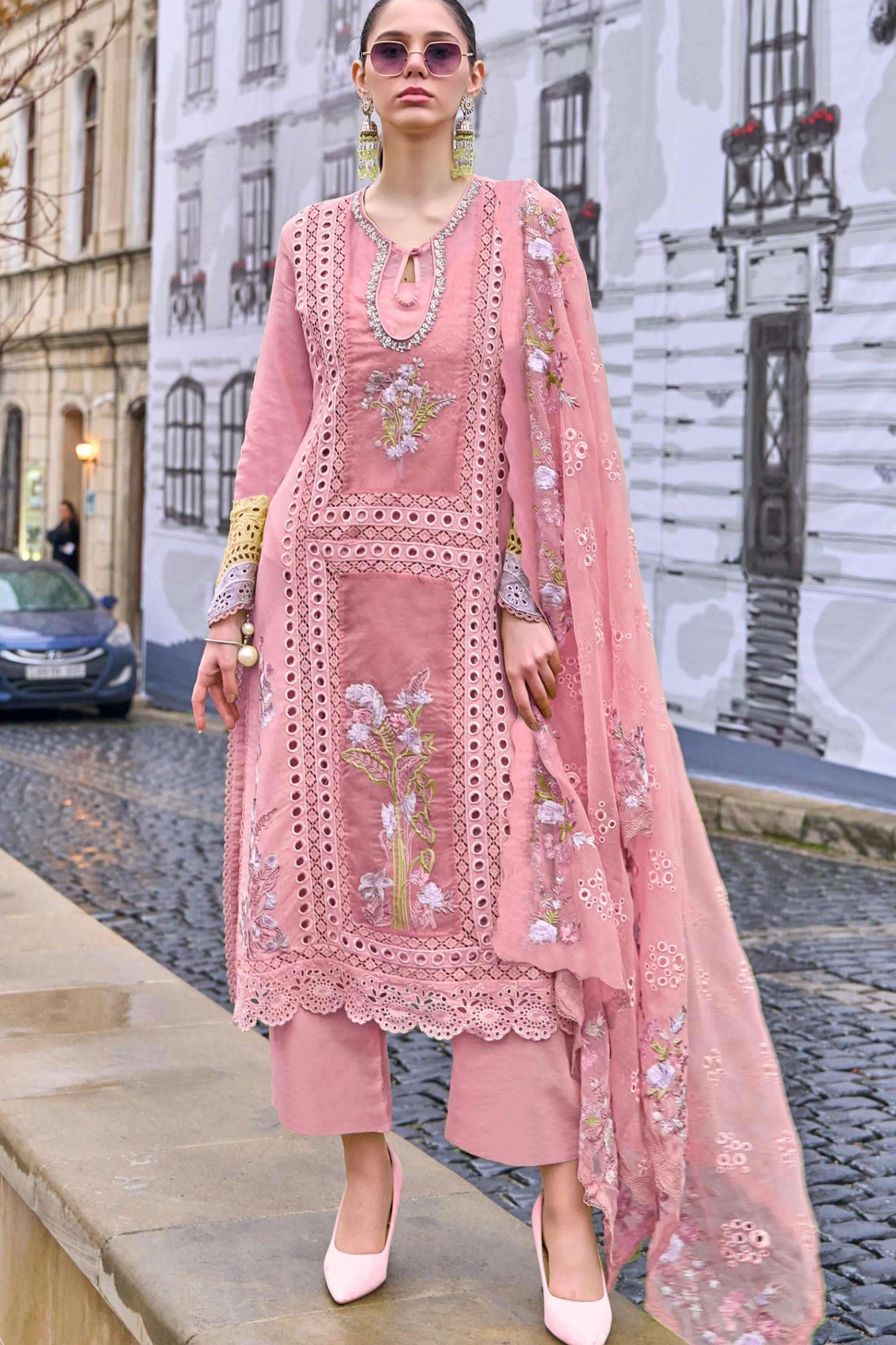 Solid-Cotton-Women-s-Ethnic-Kurta-Set
