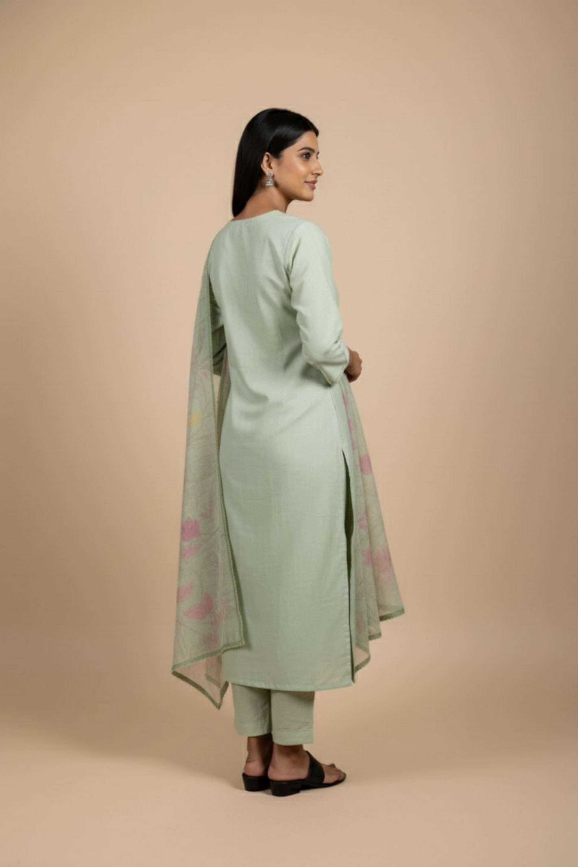 Blended-Fabric-Regular-Fit-Women-s-Kurta-Set