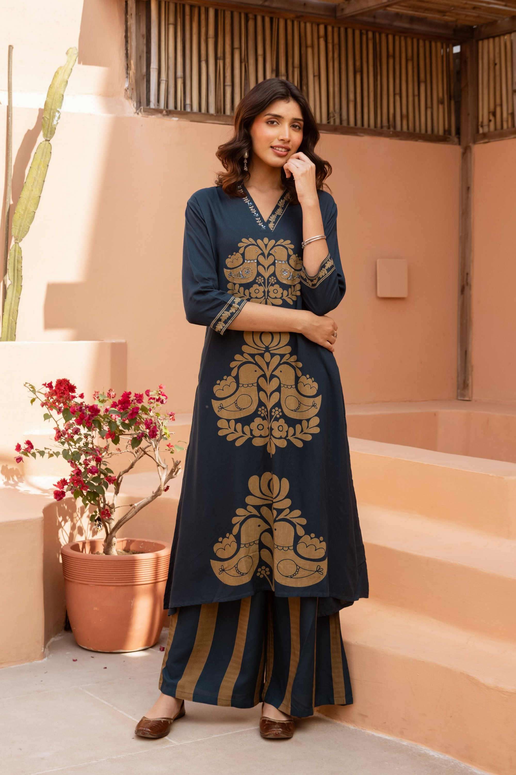 Solid-Regular-Cotton-Women-s-Ethnic-Palazzos