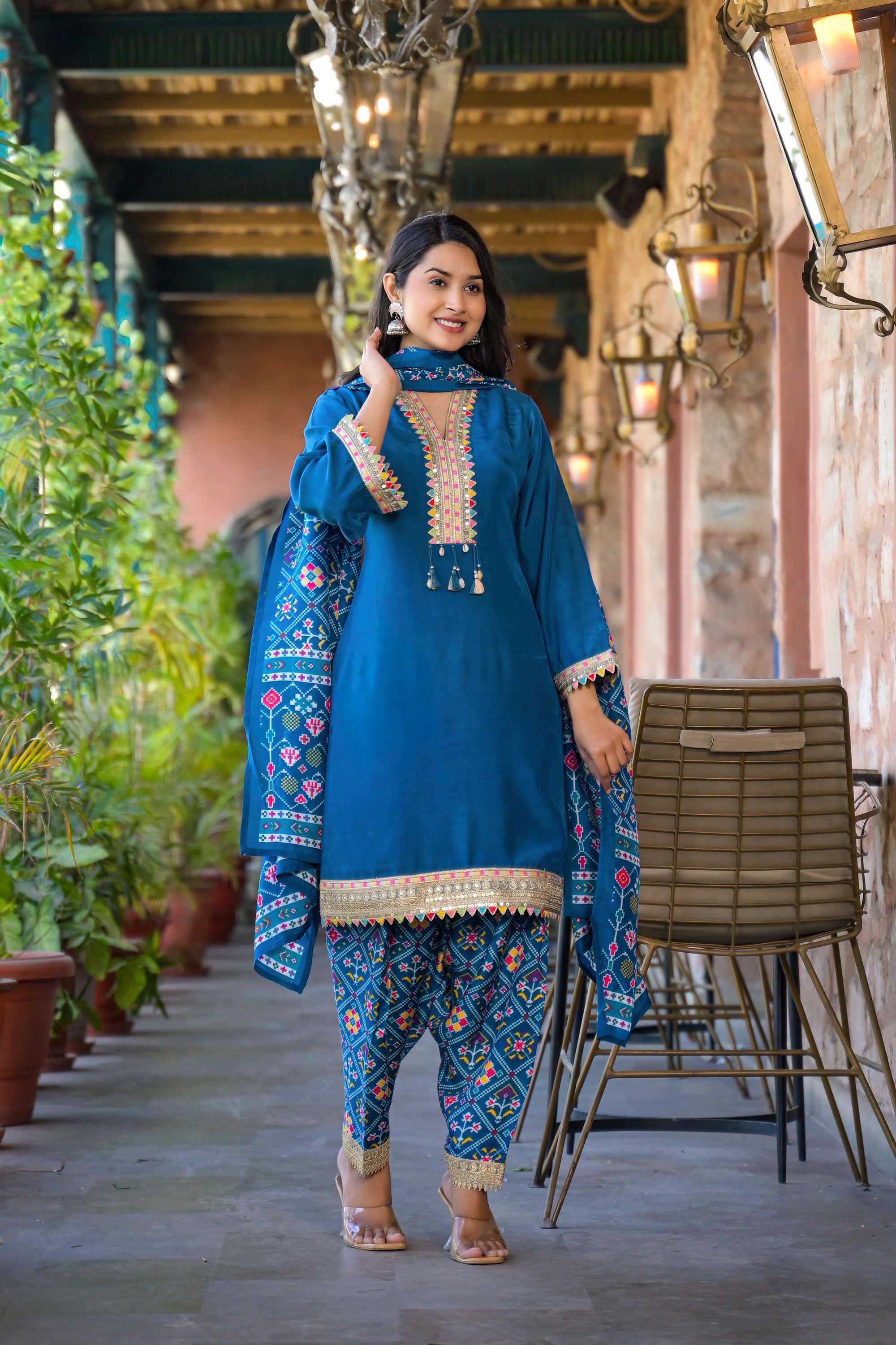 Solid-Muslin-Women-s-Ethnic-Kurta-Set