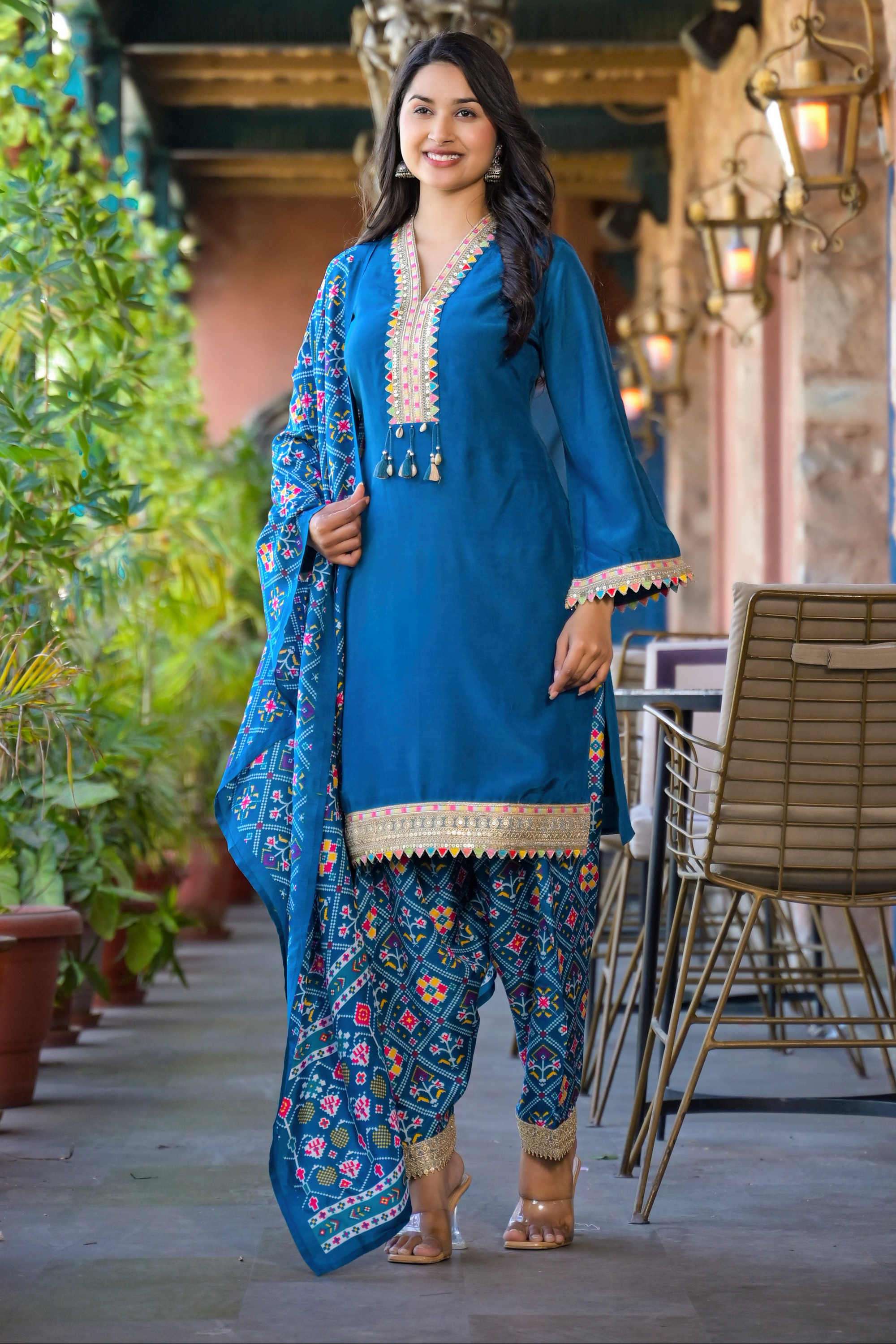 Solid-Muslin-Women-s-Ethnic-Kurta-Set