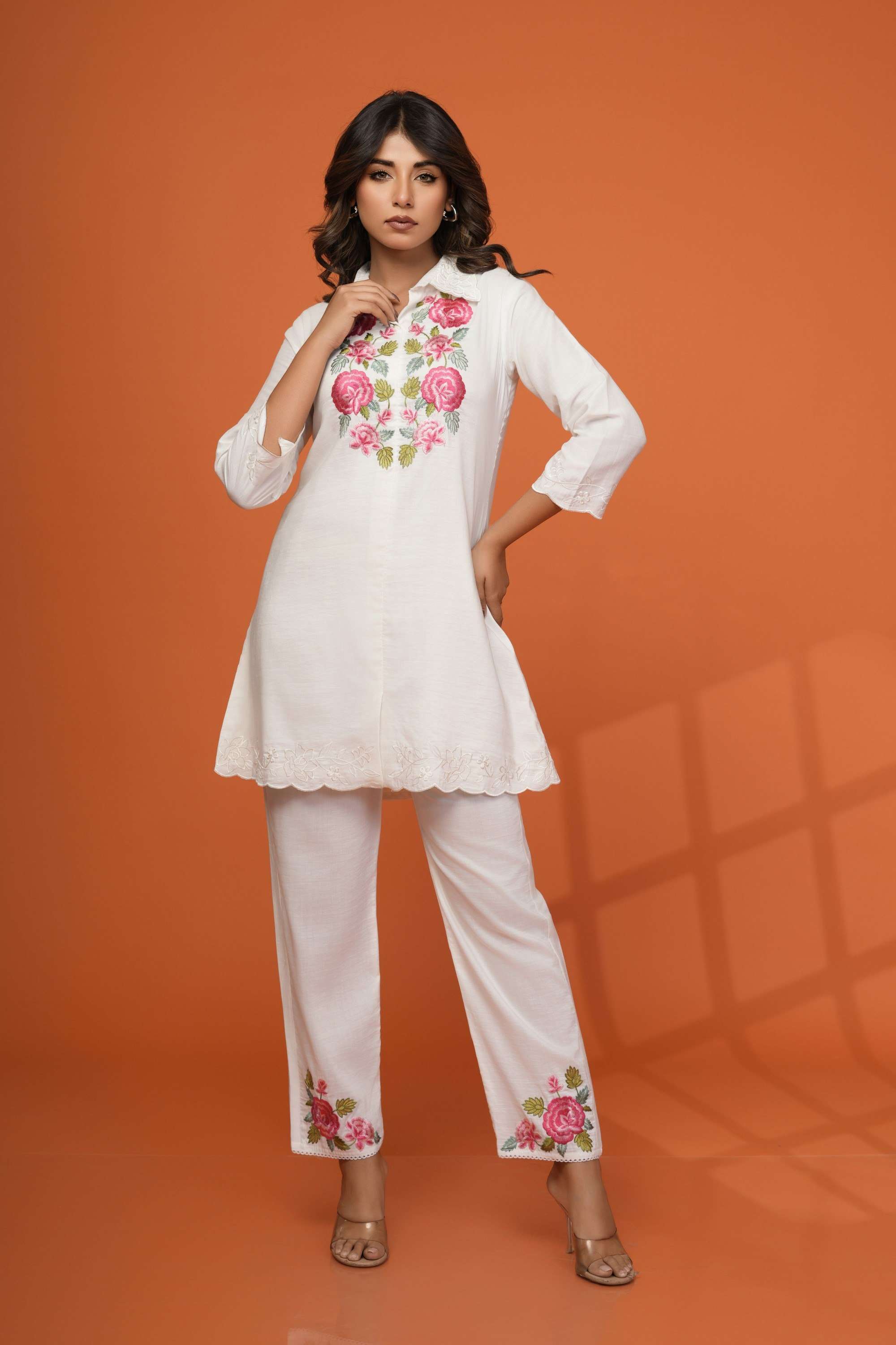 Floral-Viscose-Collared-Women-s-Co-Ord-Set