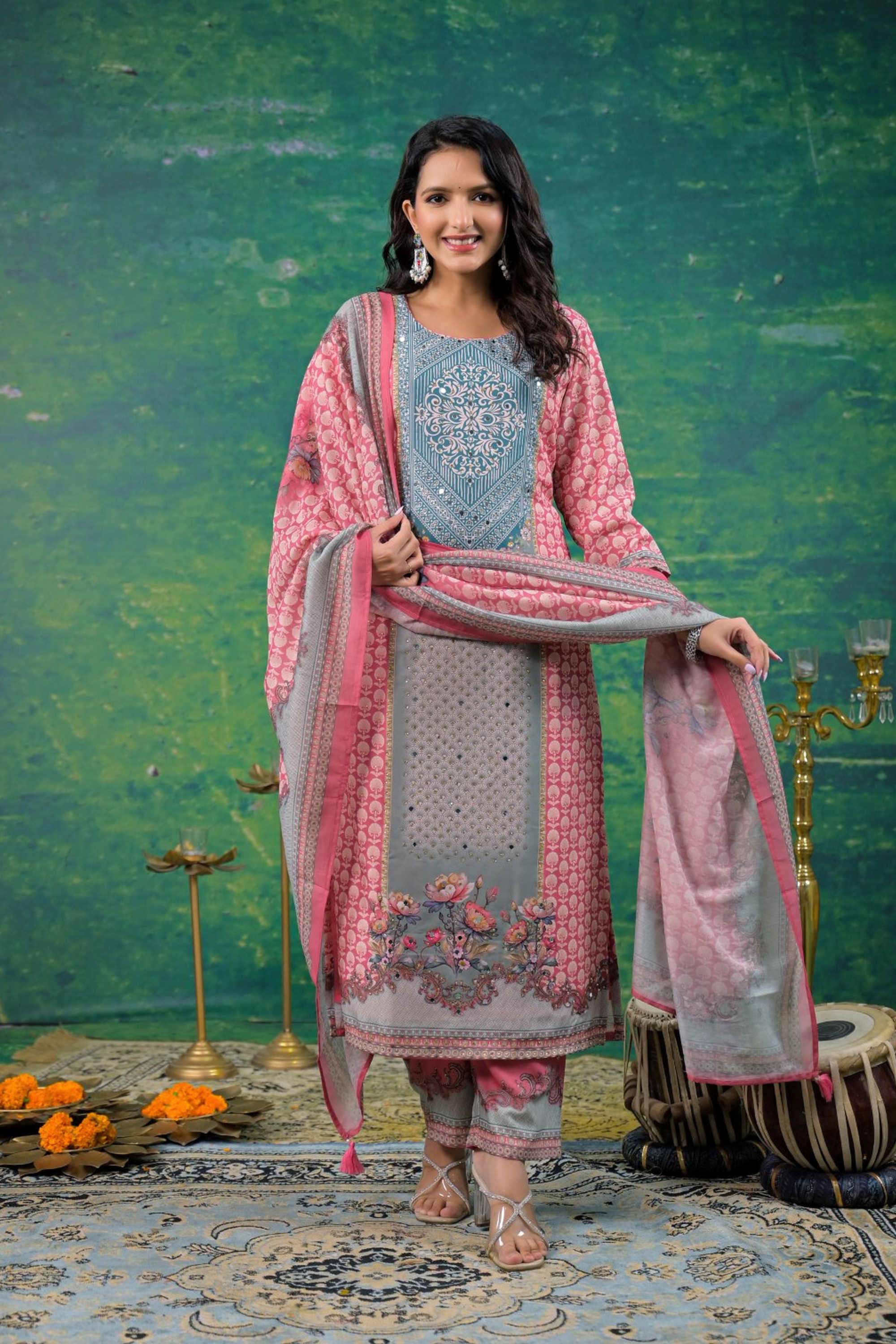 Printed-Polyester-Women-s-Ethnic-Kurta-Set