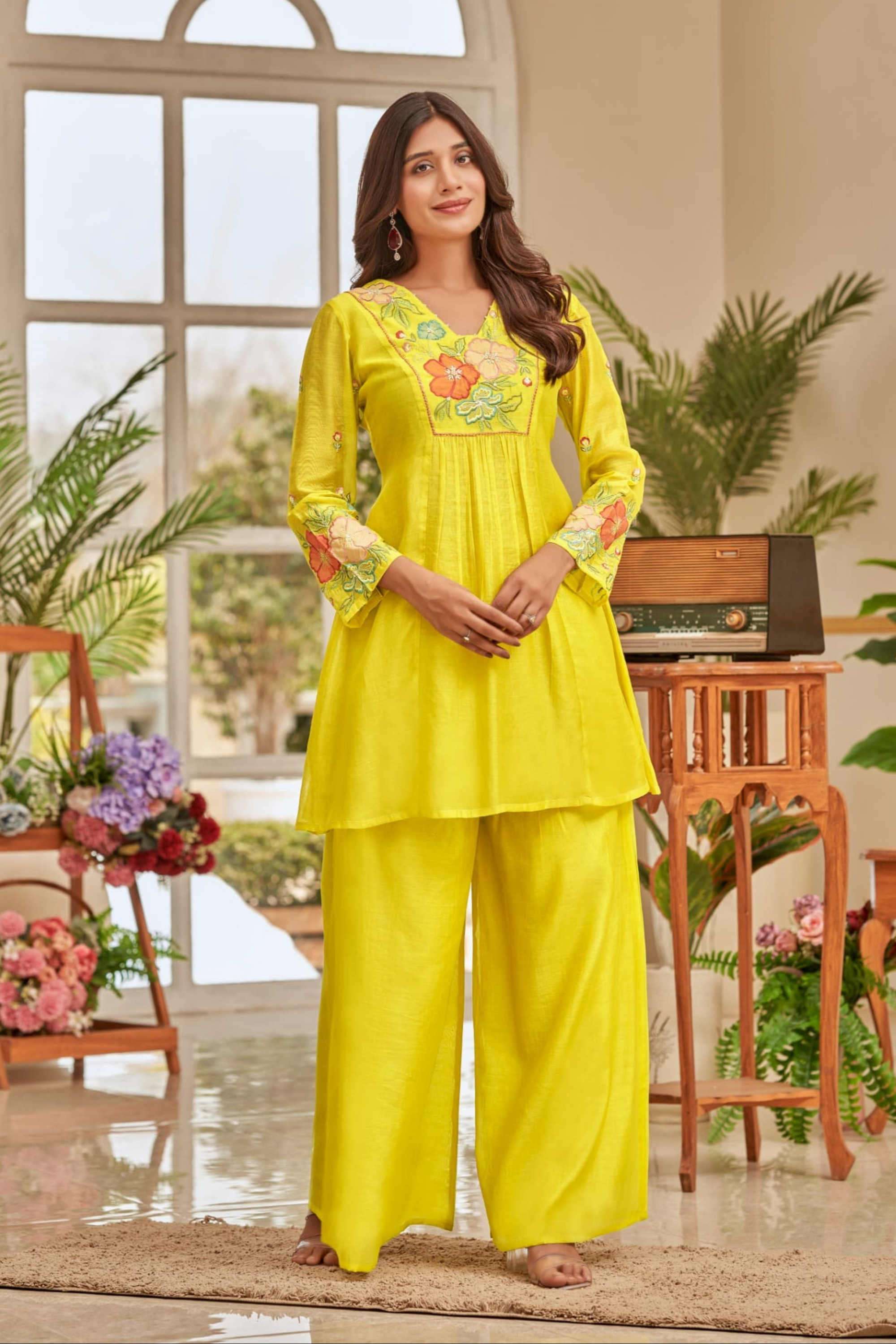 Solid-Regular-Silk-Women-s-Ethnic-Palazzos