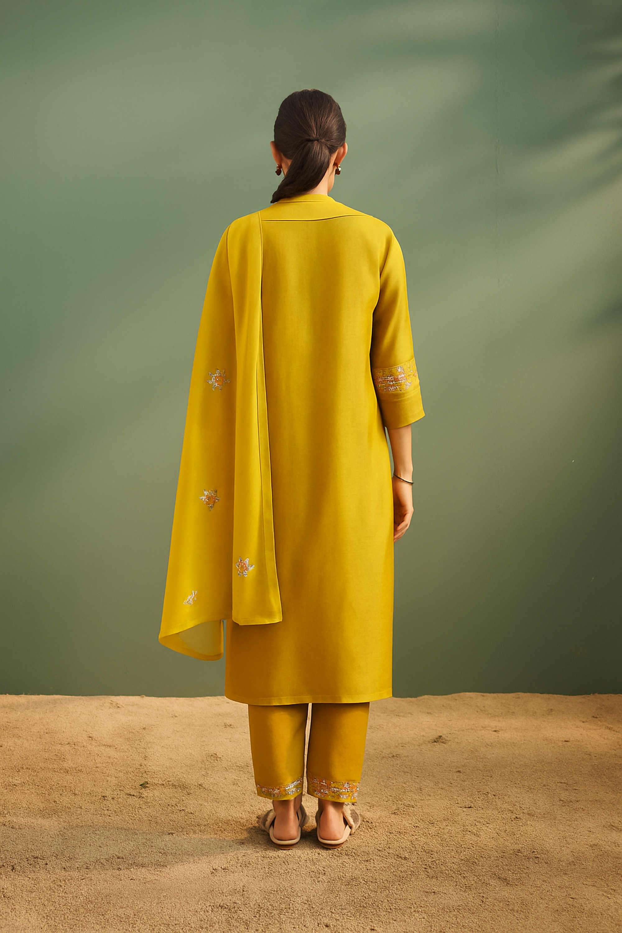 Solid-Silk-Women-s-Festive-Wear-Kurta-Set