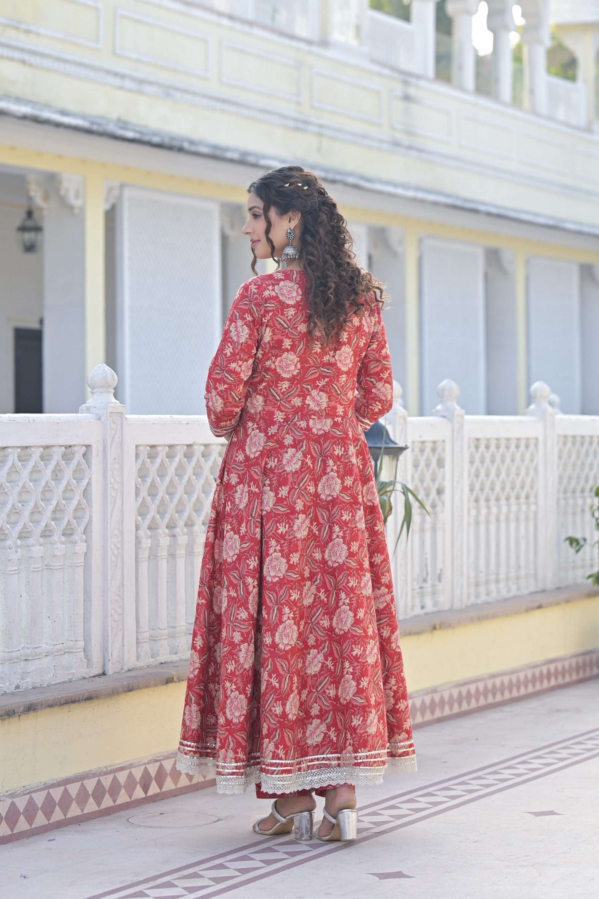 Printed-Cotton-Round-Neck-Women-s-Kurta-Set