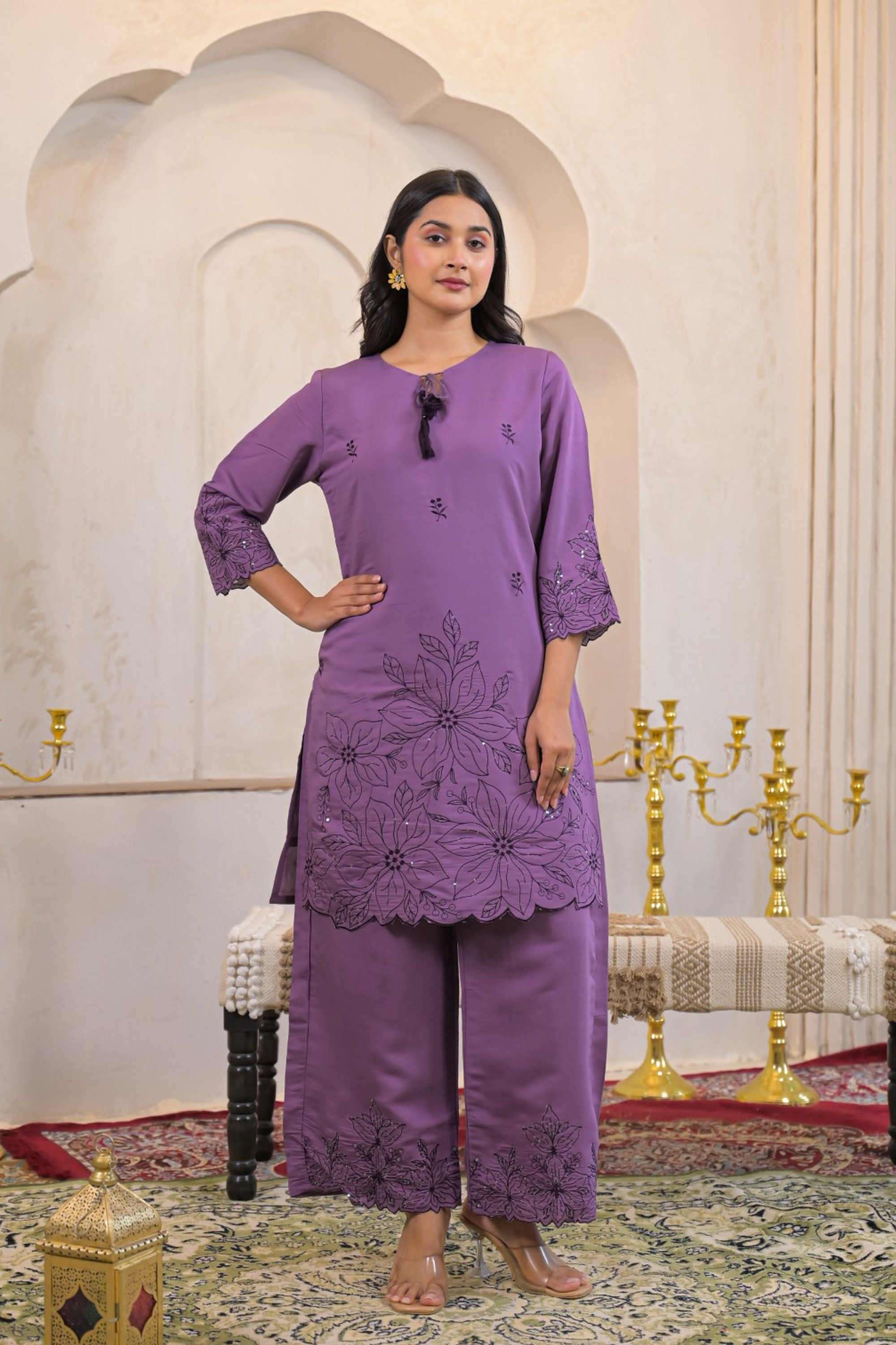 Solid-Regular-Silk-Women-s-Ethnic-Palazzos