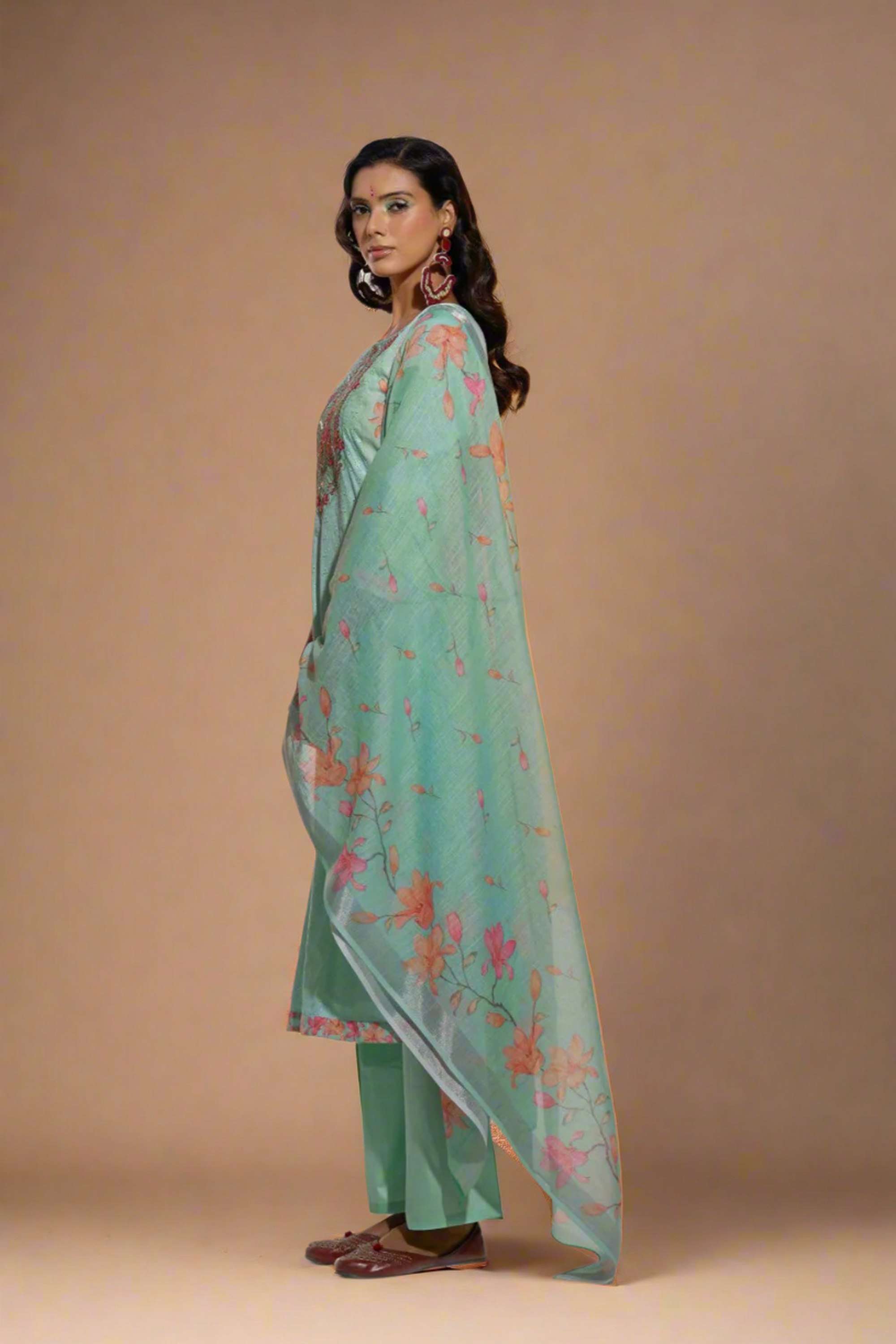 Printed-Cotton-Round-Neck-Women-s-Kurta-Set