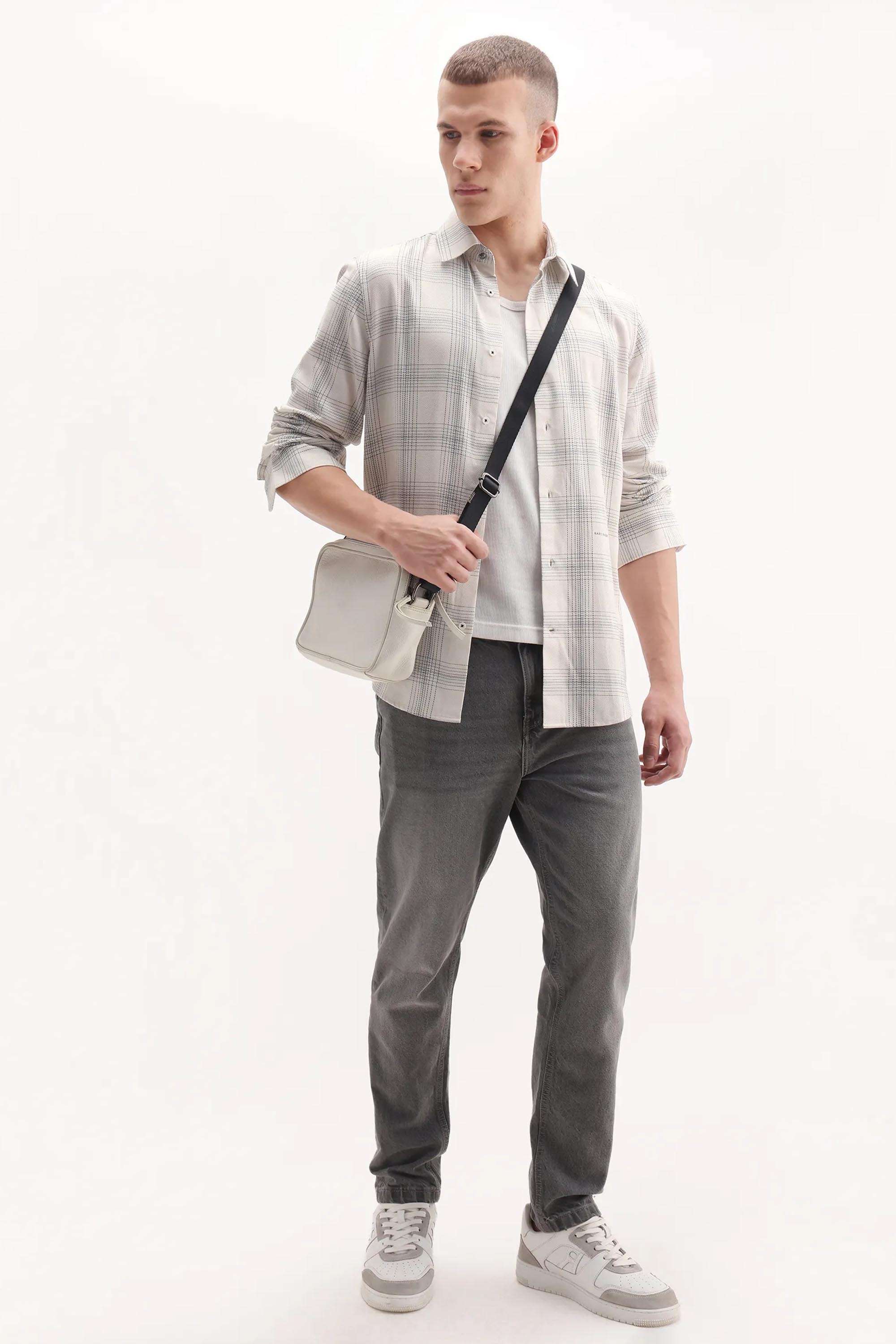 Solid-Cotton-Regular-Fit-Men-s-Casual-Shirt