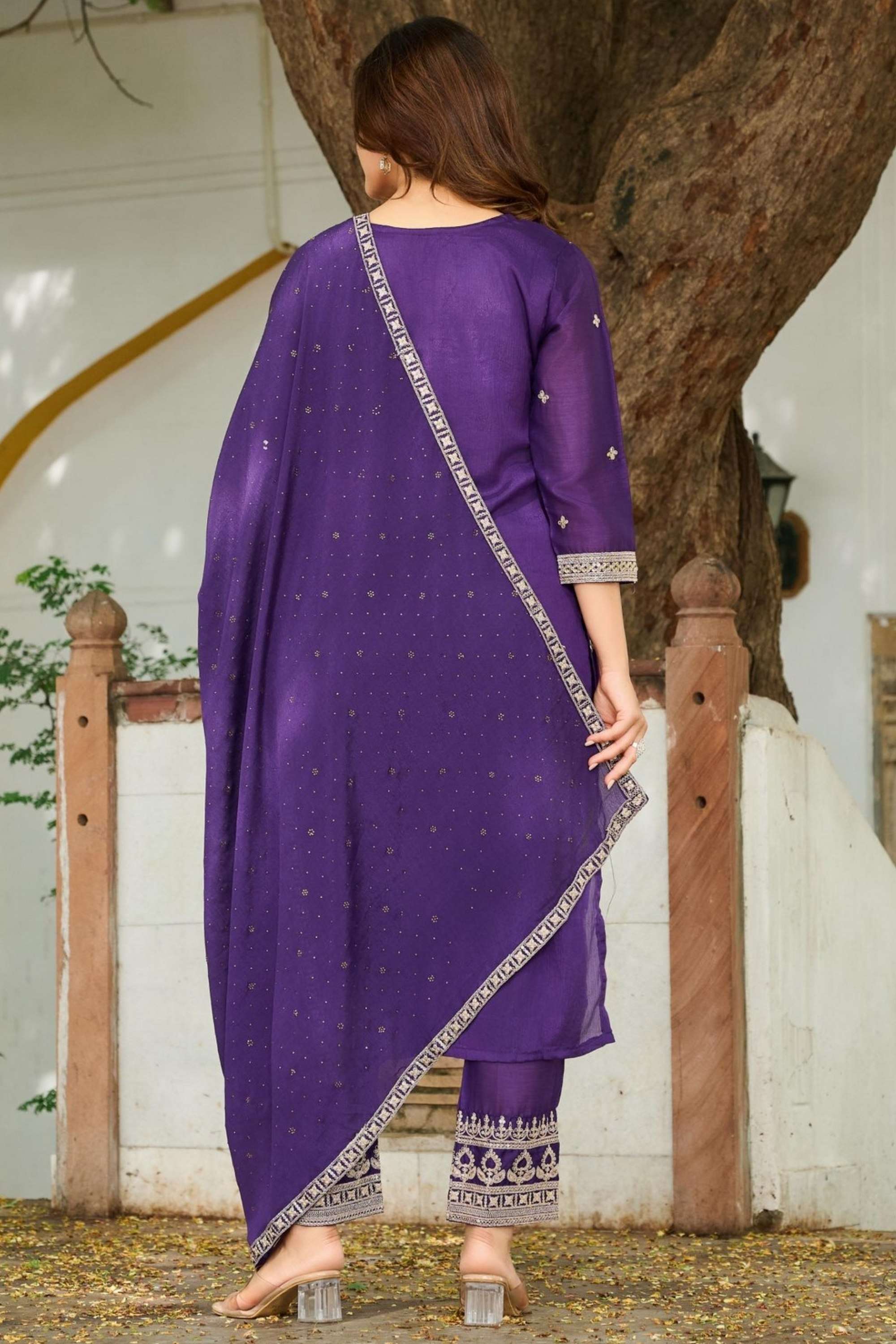 Blended-Fabric-Regular-Fit-Women-s-Kurta-Set