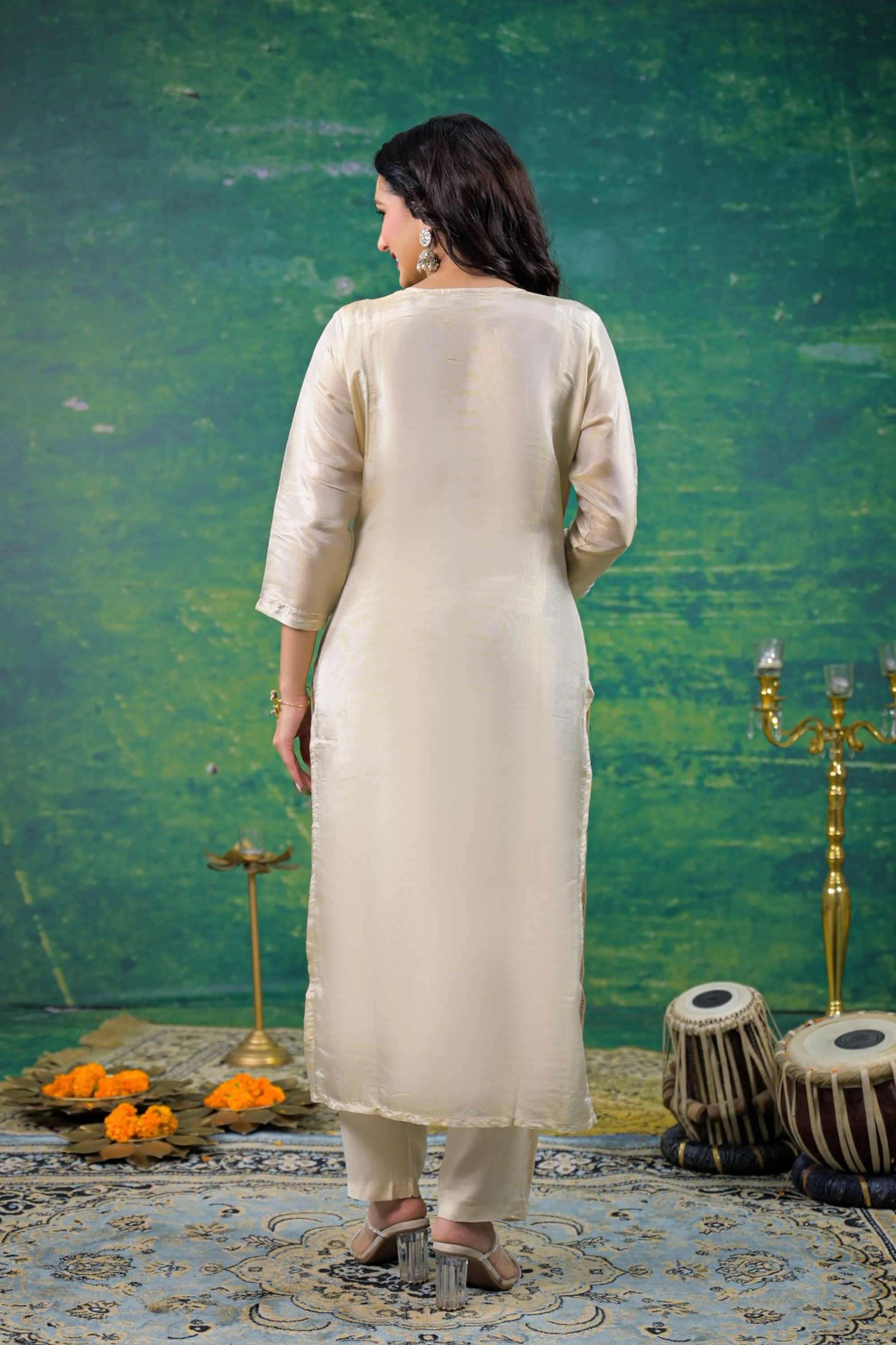 Solid-Viscose-Women-s-Festive-Wear-Kurta-Set