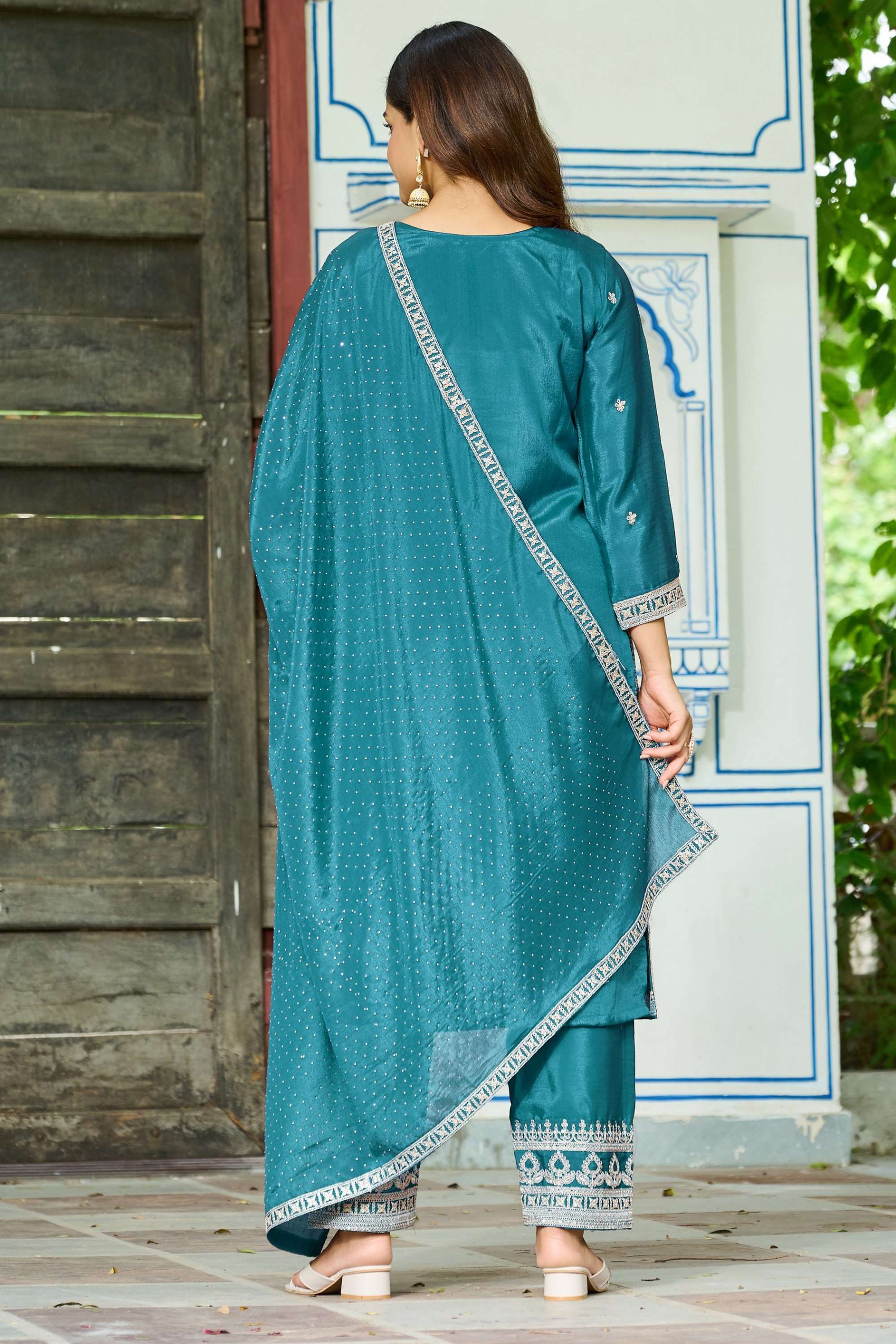 Blended-Fabric-Regular-Fit-Women-s-Kurta-Set