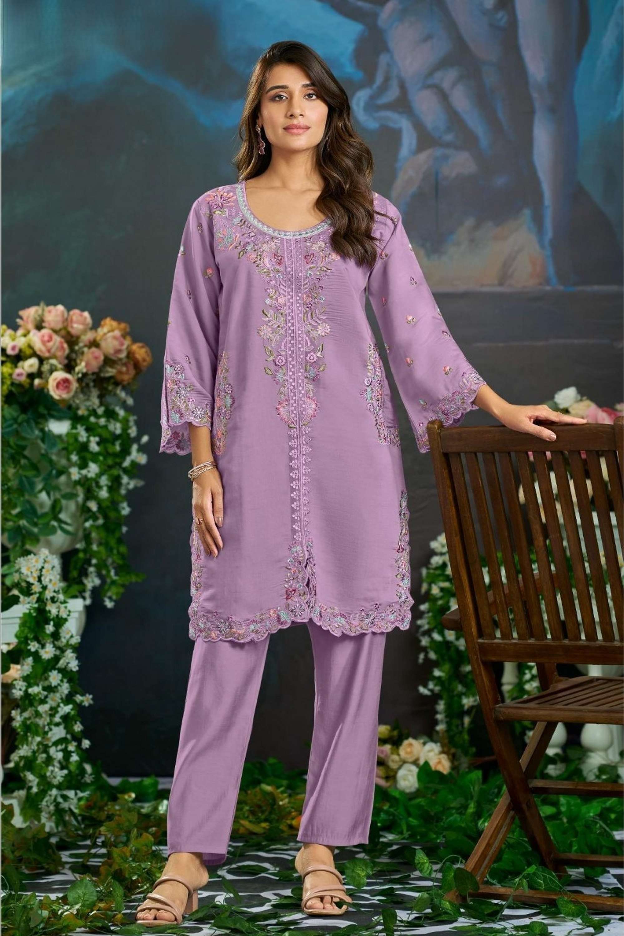 Solid-Blended-Fabric-Women-s-Palazzos