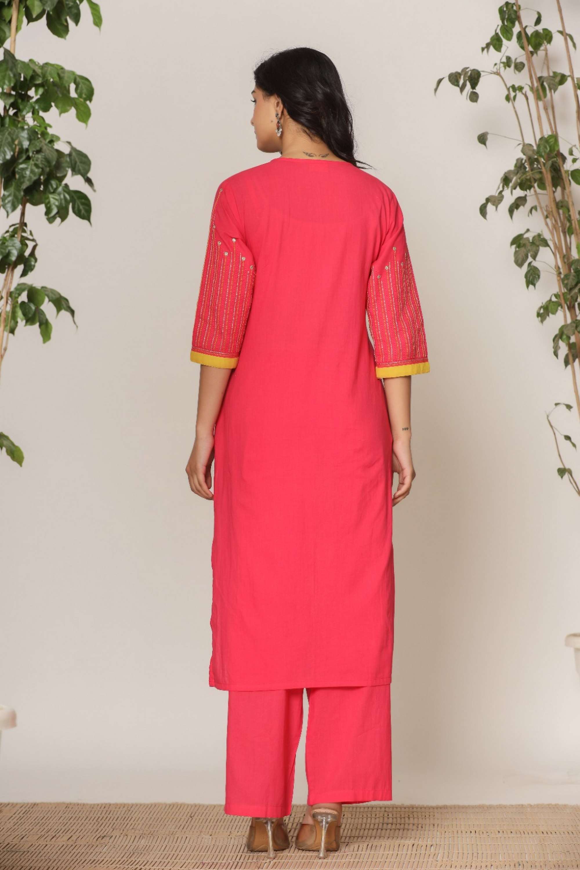 Printed-Cotton-V-Neck-Women-s-Co-Ord-Set