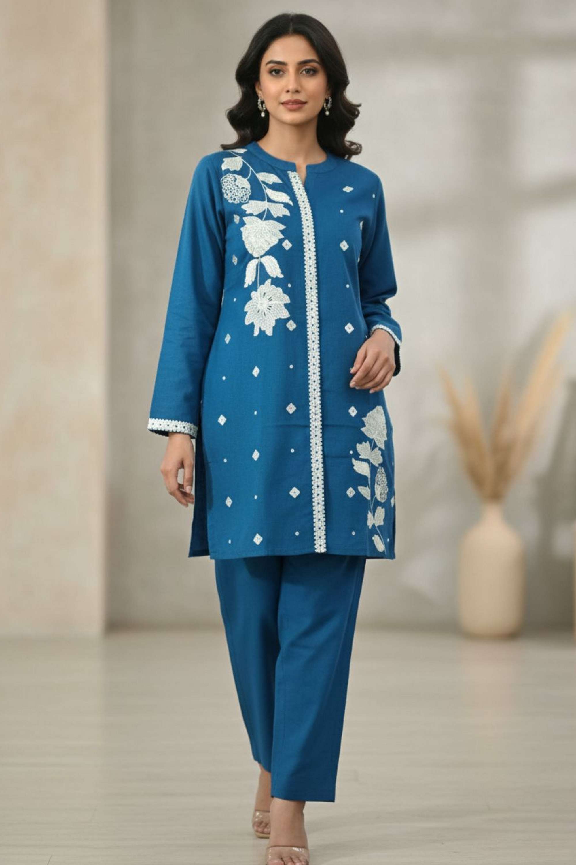 Solid-Blended-Fabric-Women-s-Palazzos