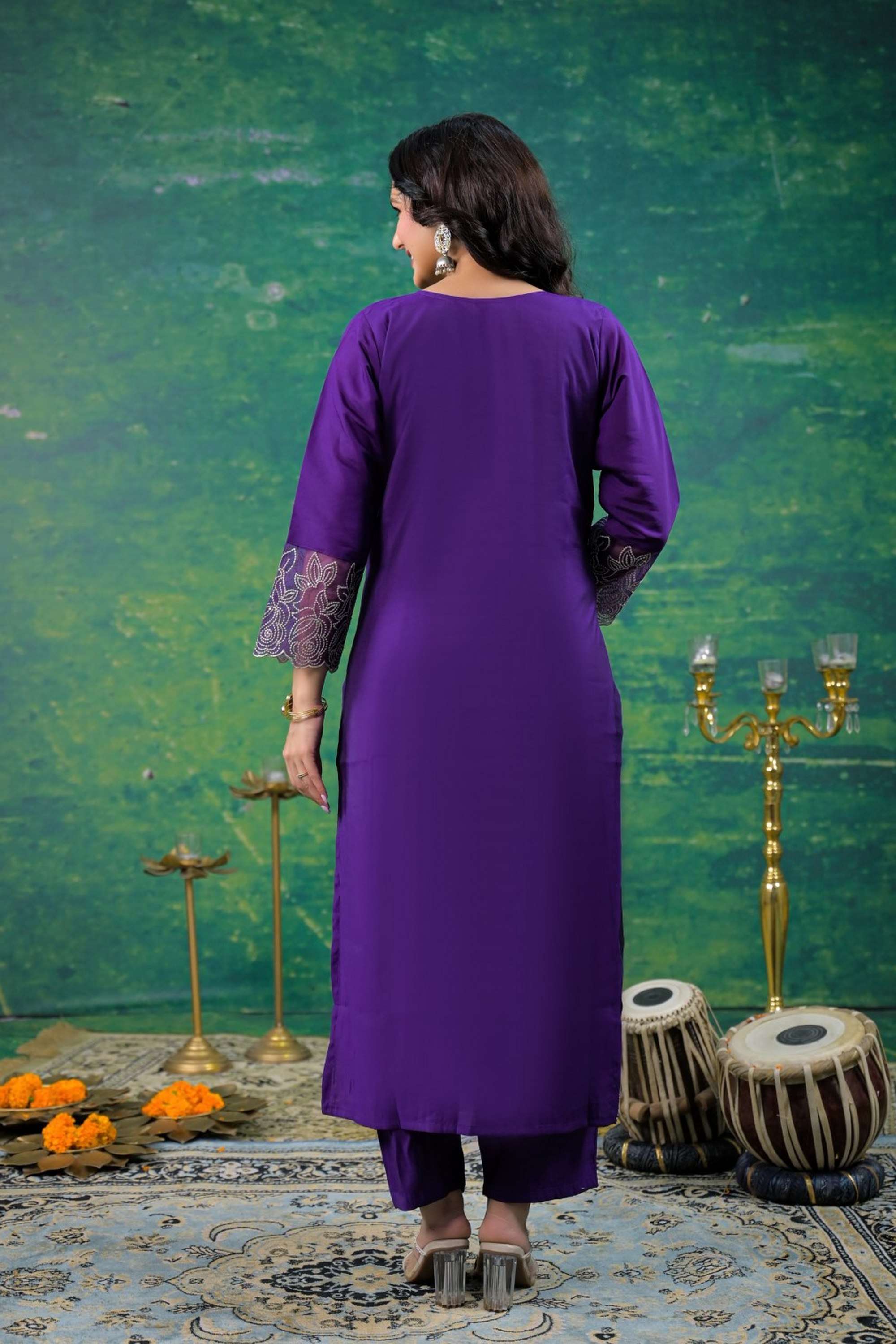 Blended-Fabric-Straight-Fit-Women-s-Kurta-Set