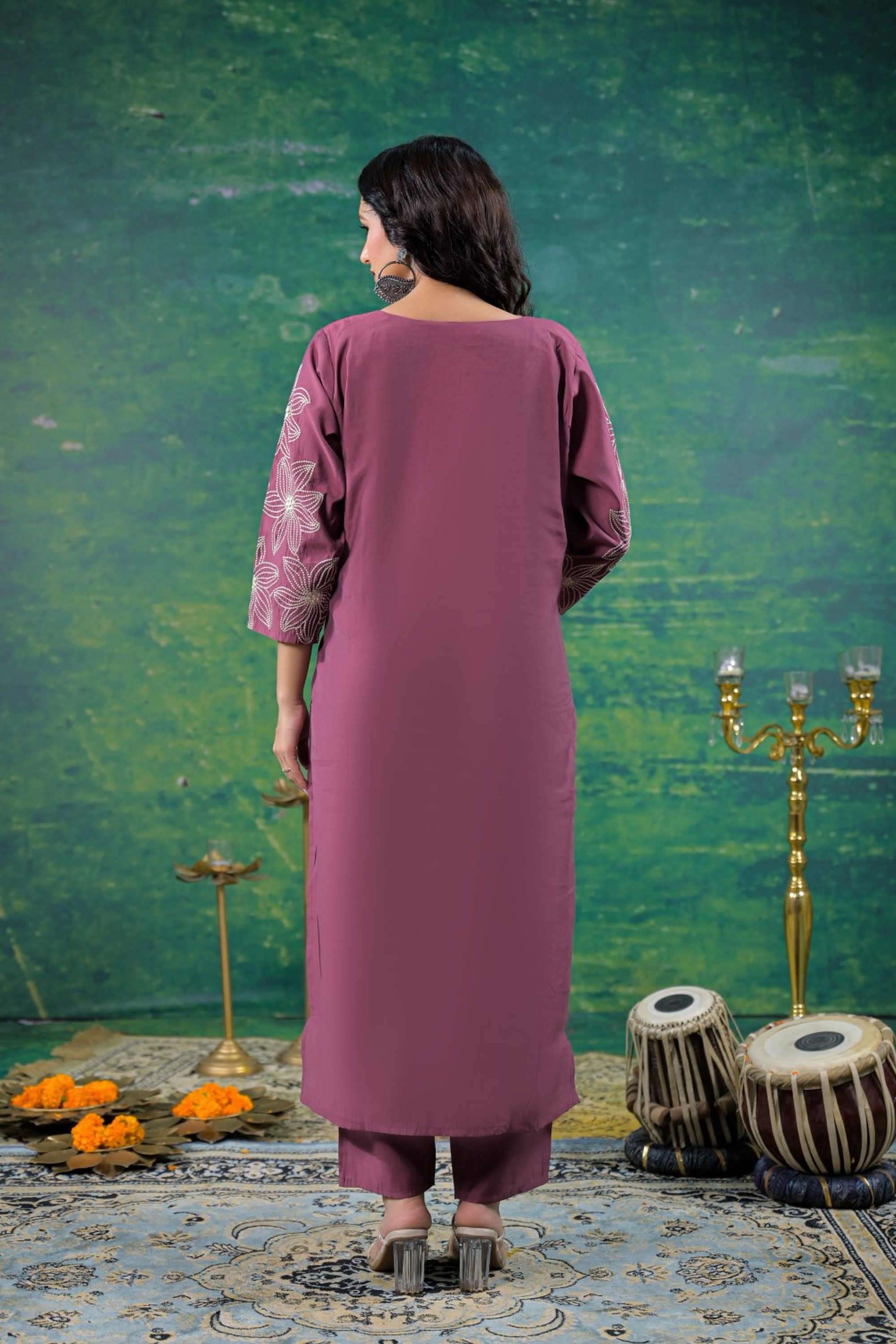 Embroidered-Silk-Women-s-Ethnic-Kurta-Set