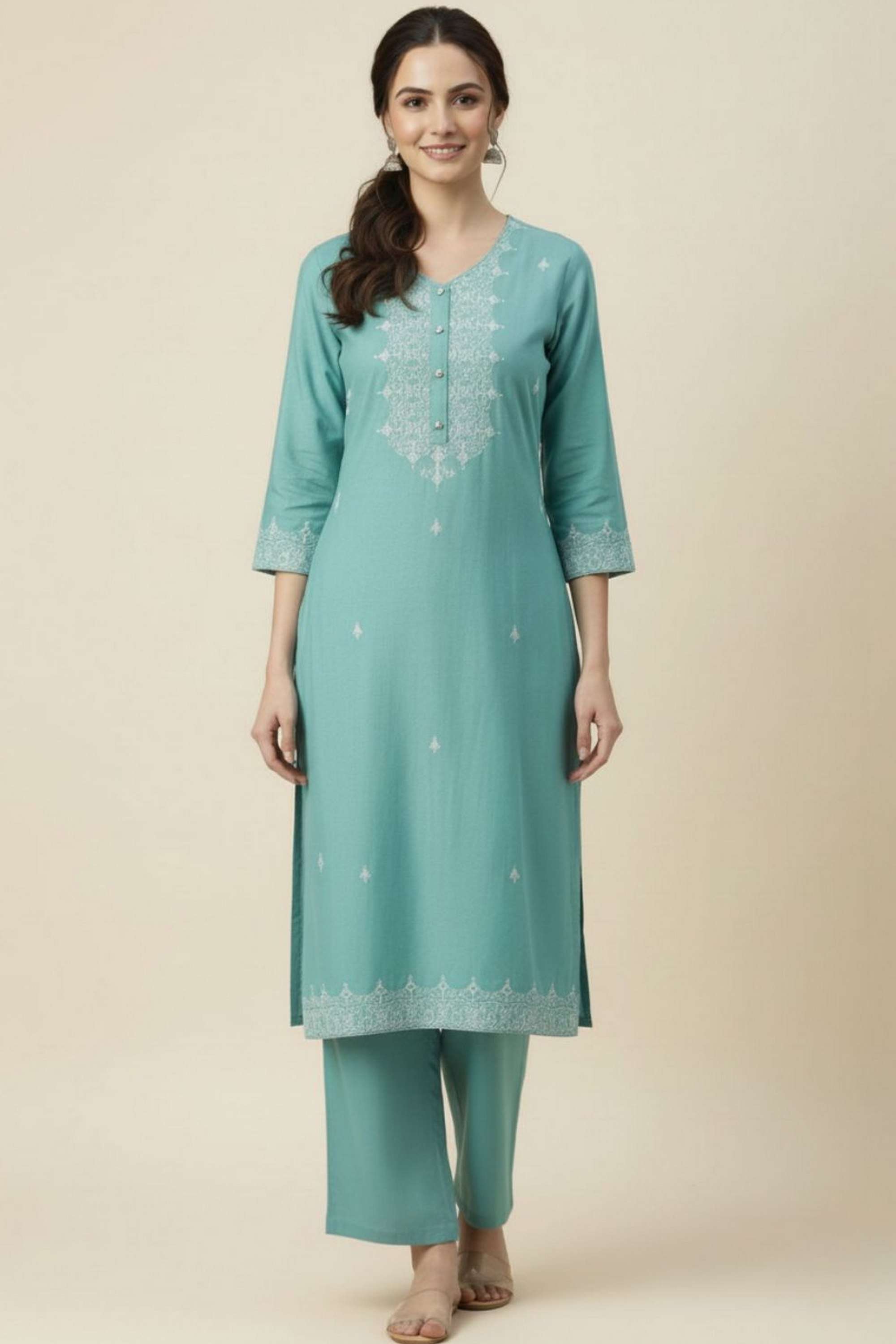 Solid-Blended-Fabric-Women-s-Palazzos