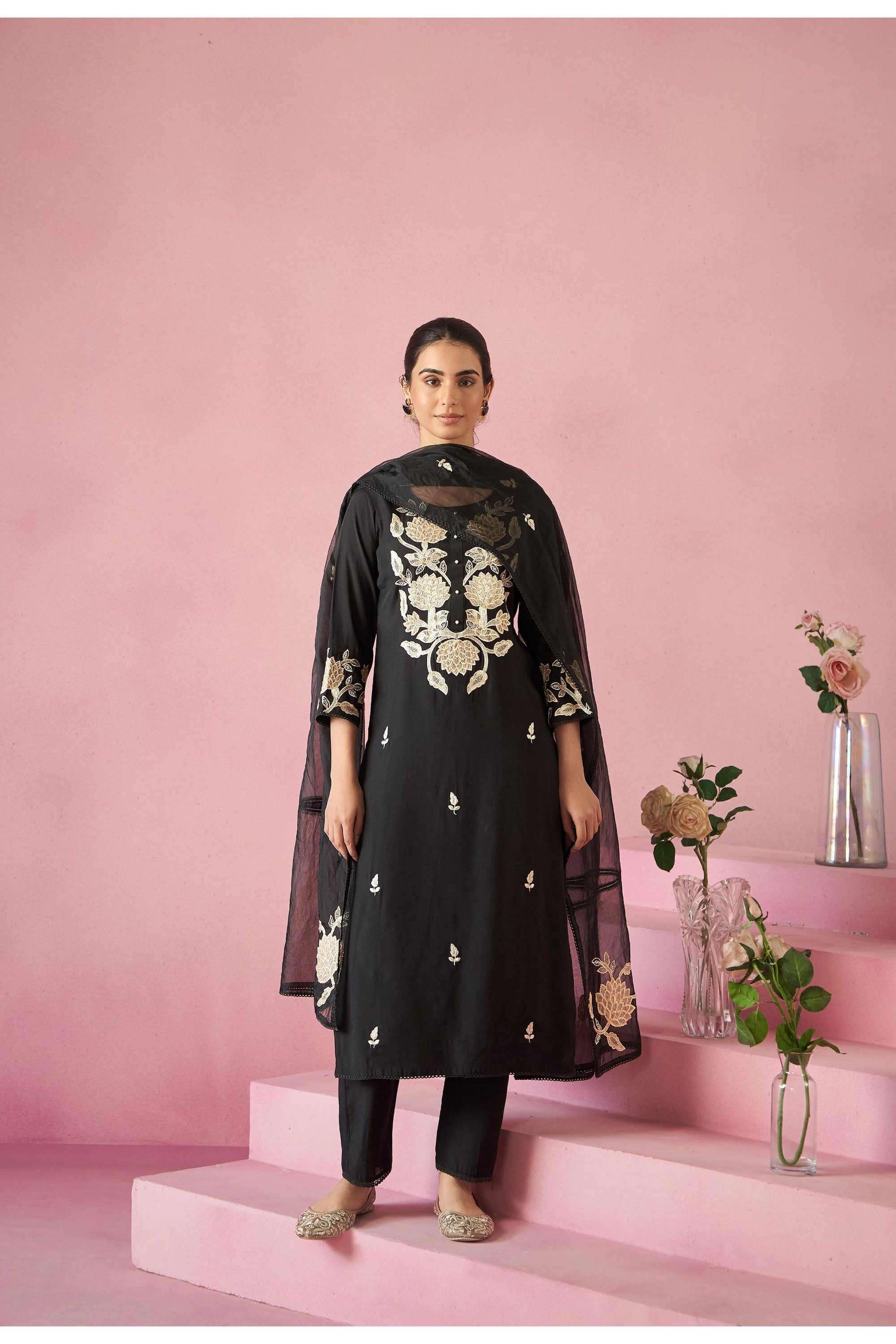 Solid-Viscose-Women-s-Ethnic-Kurta-Set