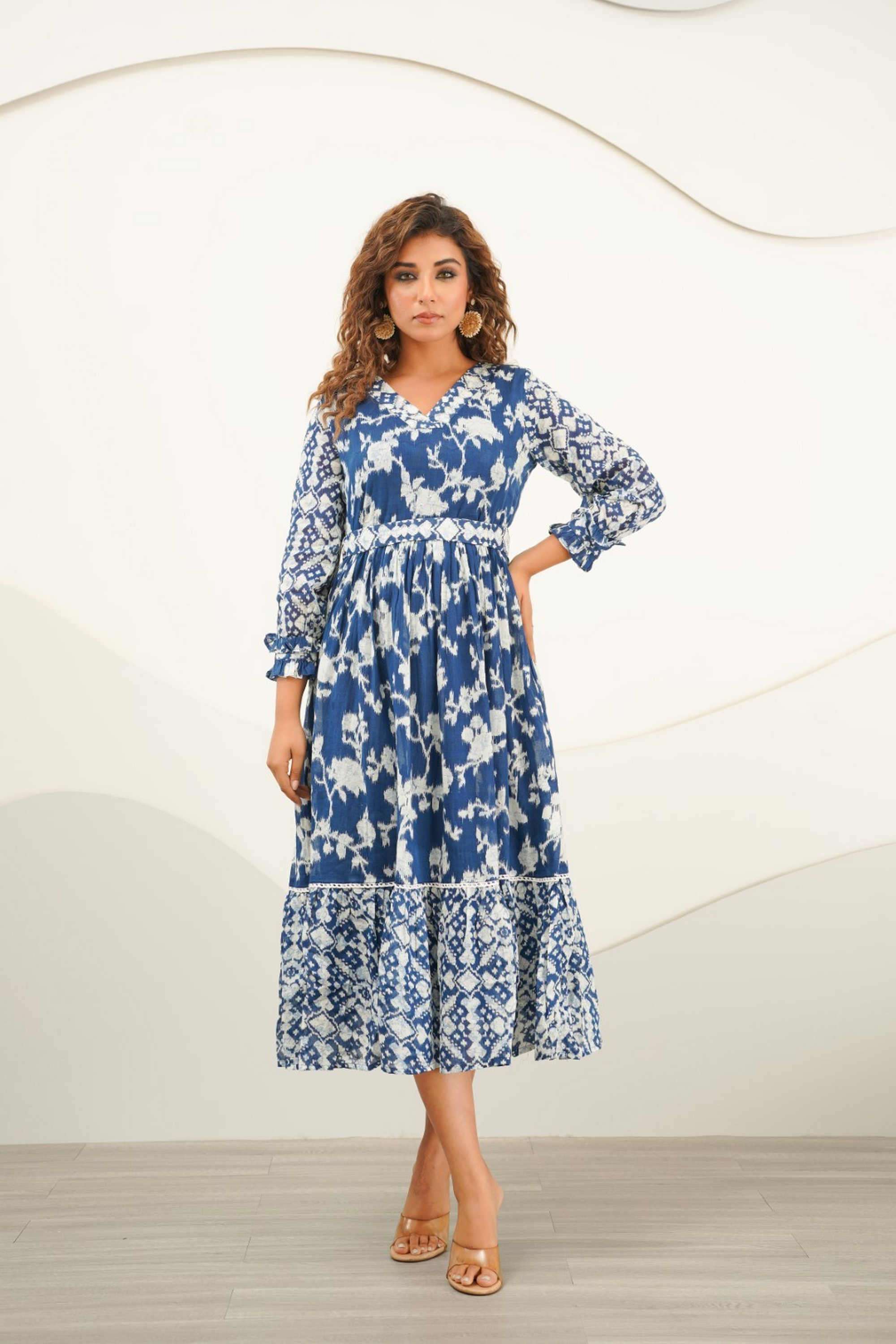 Solid-Cotton-Women-s-Dress