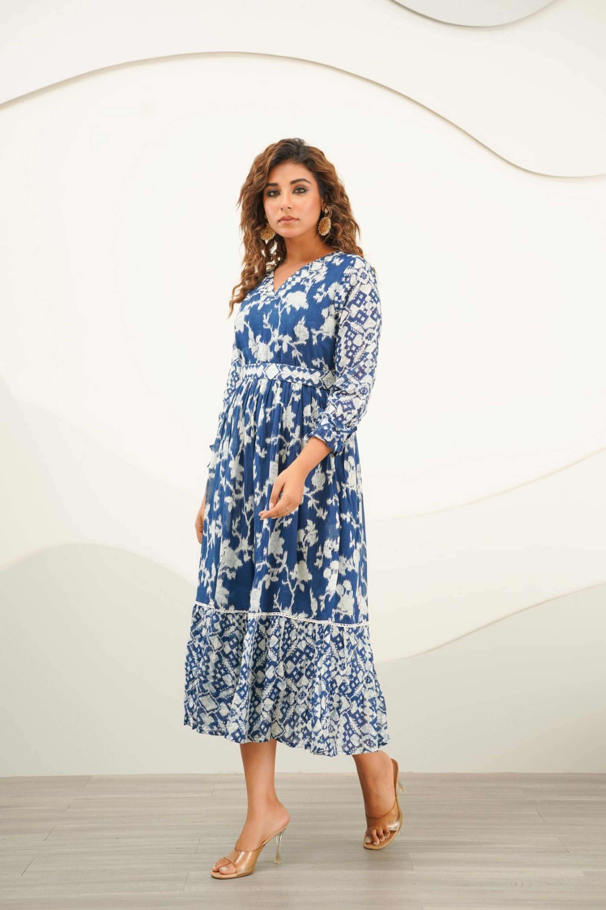 Solid-Cotton-Women-s-Dress