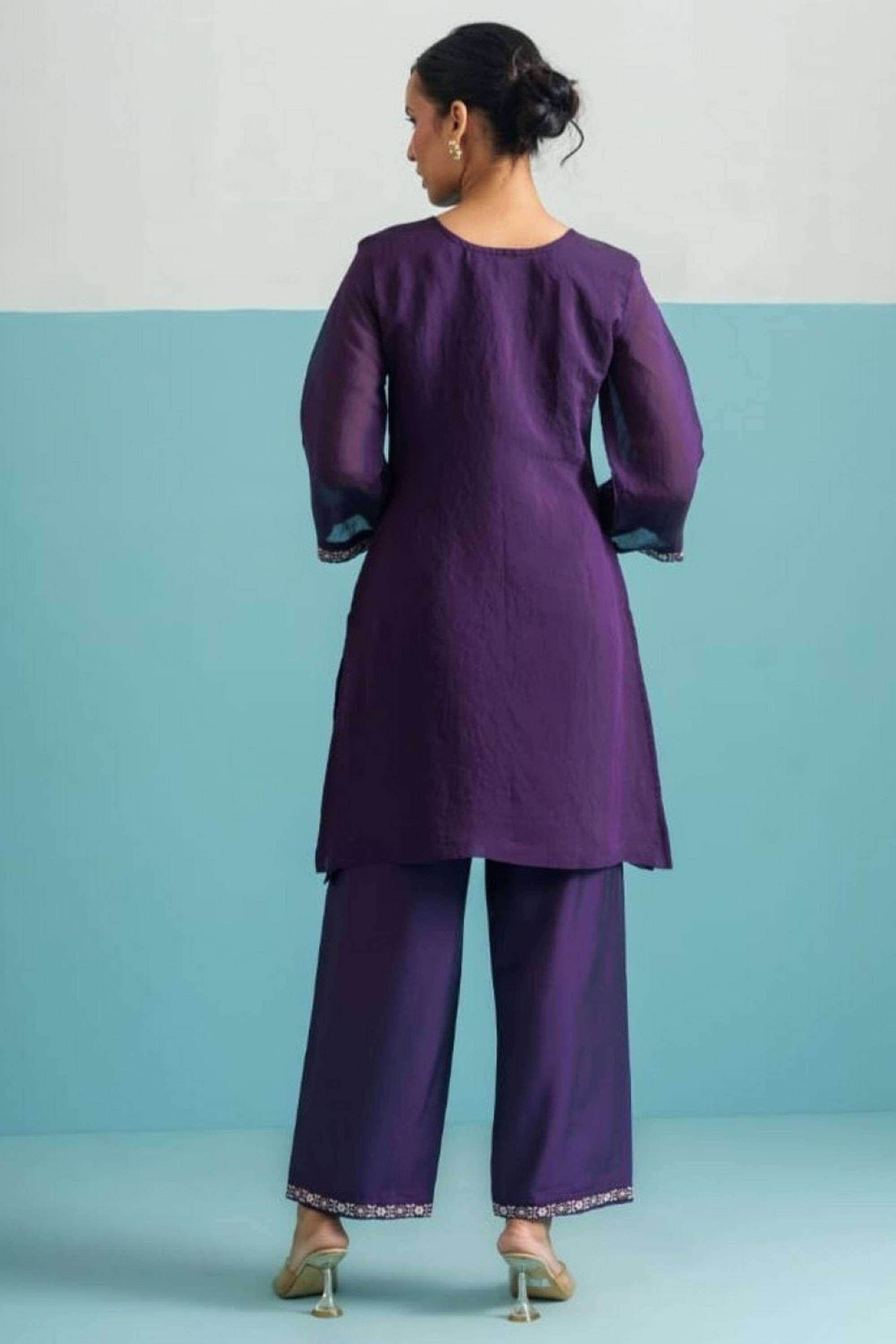 Embellished-Organza-Women-s-Festive-Wear-Kurta-Set