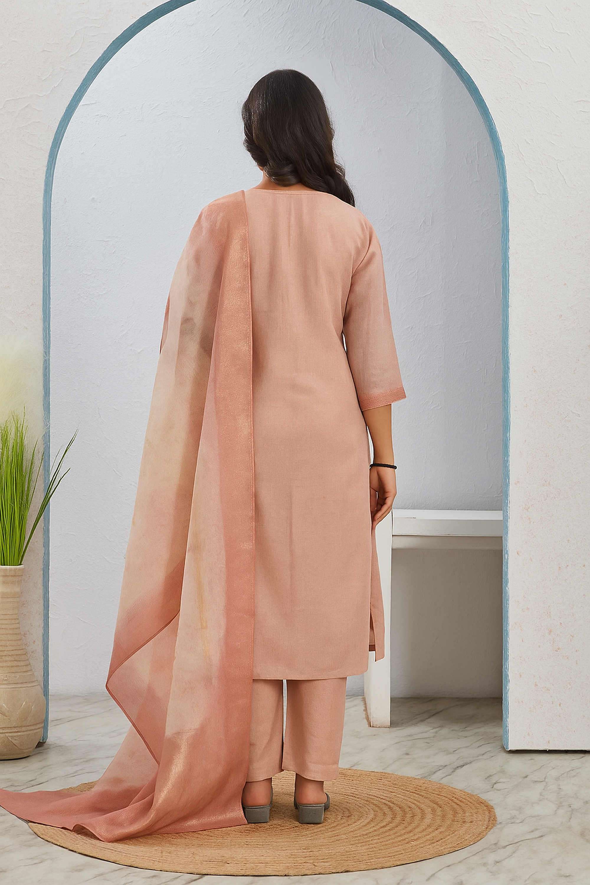 Solid-Viscose-Women-s-Ethnic-Kurta-Set