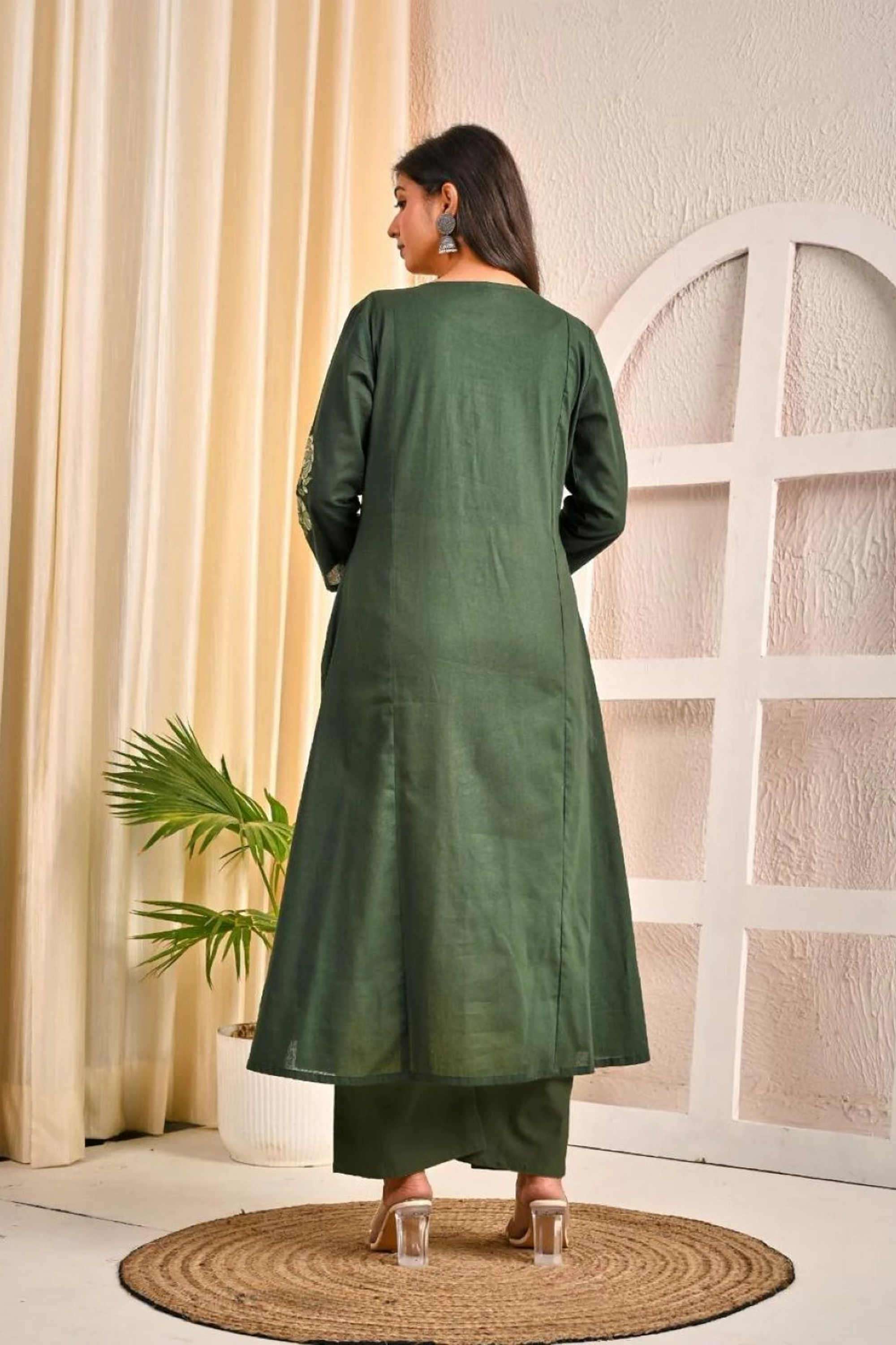 Solid-A-Line-Cotton-Women-s-Ethnic-Palazzos