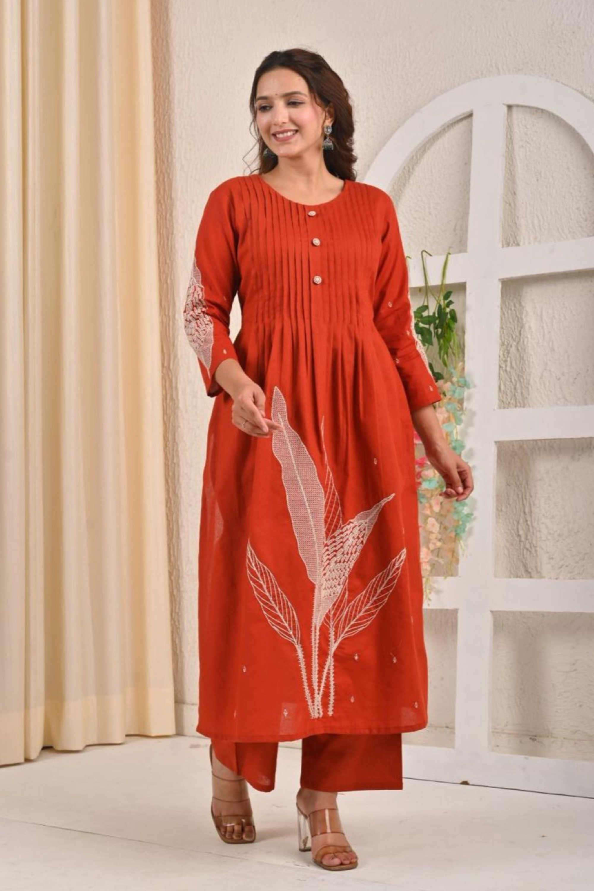 Solid-A-Line-Cotton-Women-s-Ethnic-Palazzos