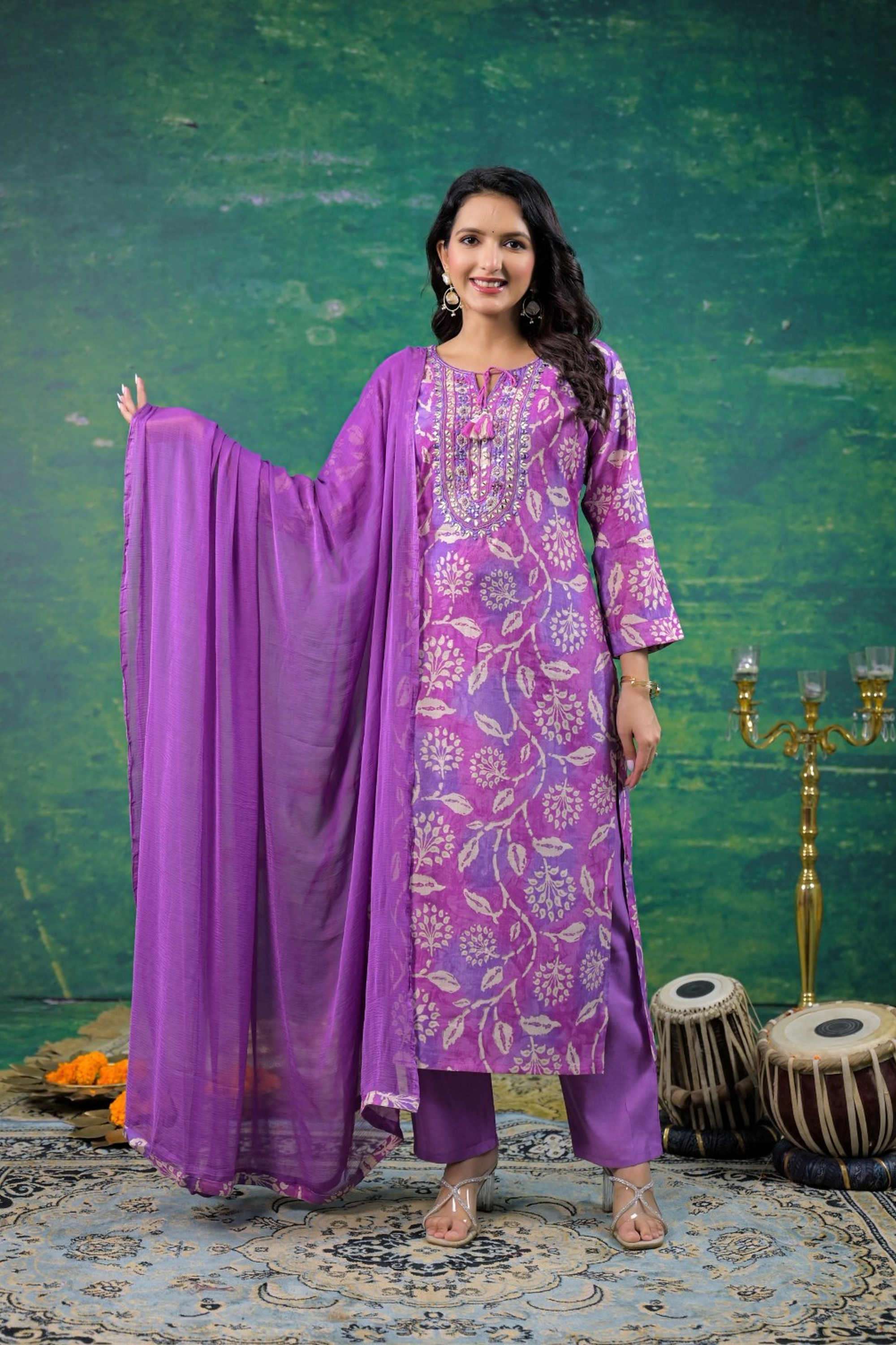 Solid-Linen-Women-s-Ethnic-Kurta-Set