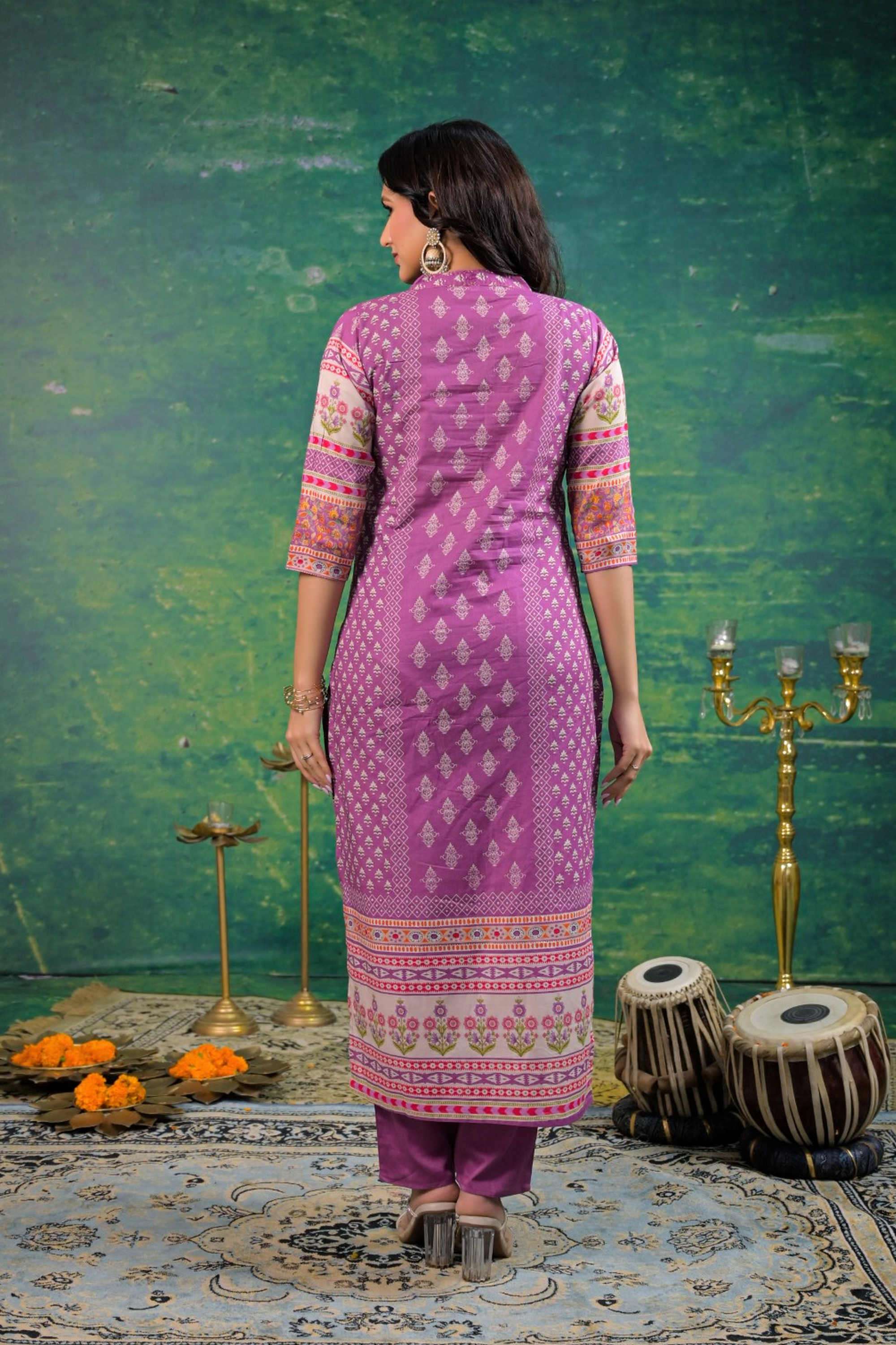 Solid-Linen-Women-s-Ethnic-Kurta-Set