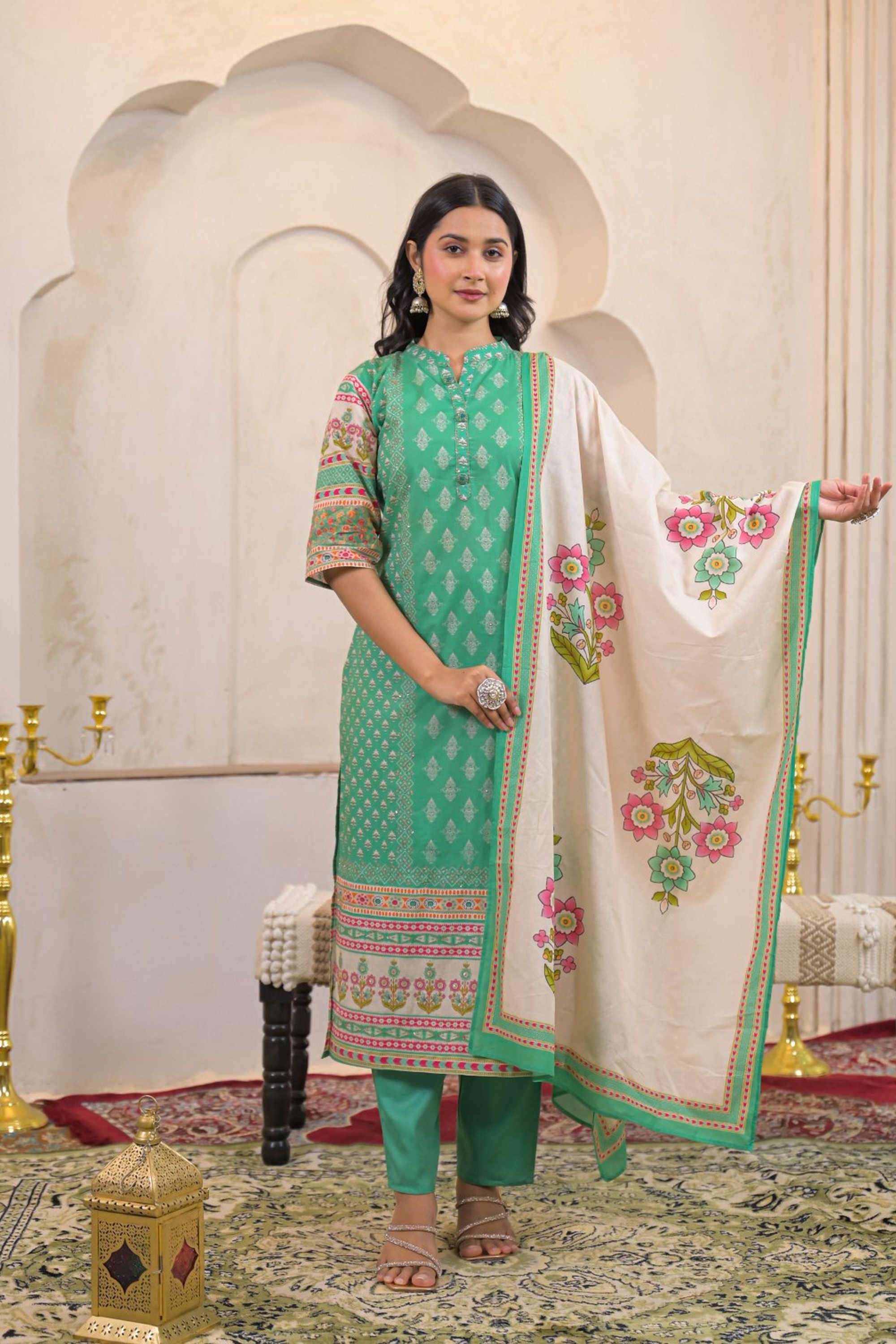 Solid-Linen-Women-s-Ethnic-Kurta-Set