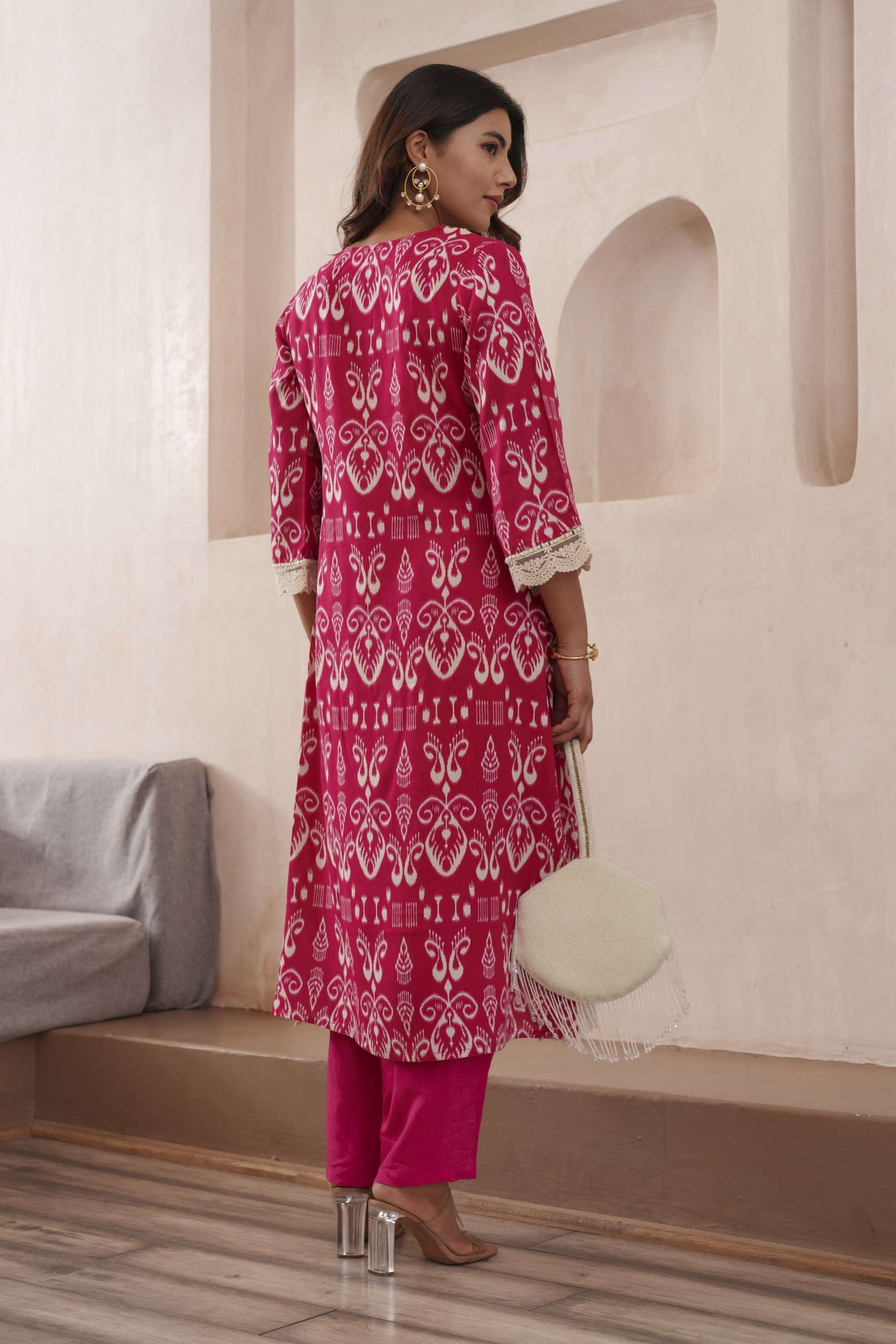 Printed-Cotton-V-Neck-Women-s-Co-Ord-Set