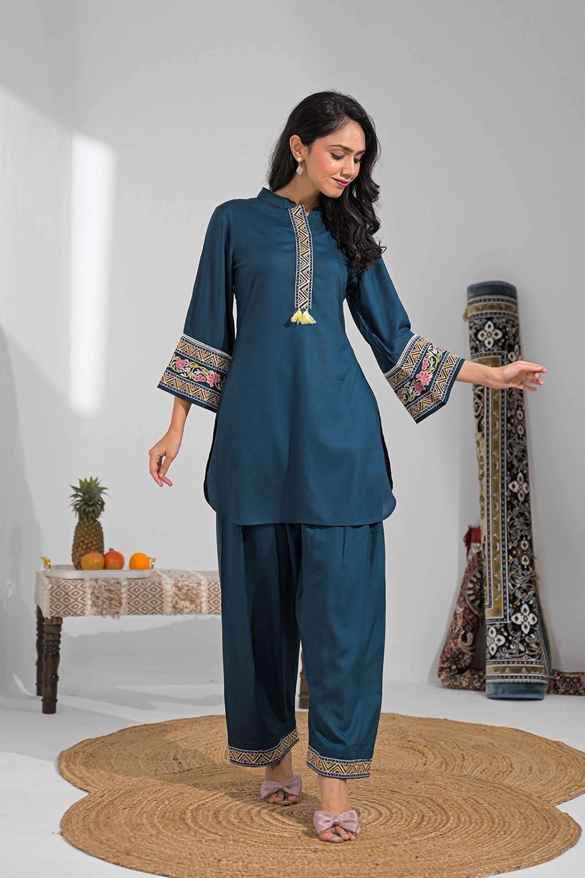 Solid-Regular-Rayon-Women-s-Ethnic-Palazzos