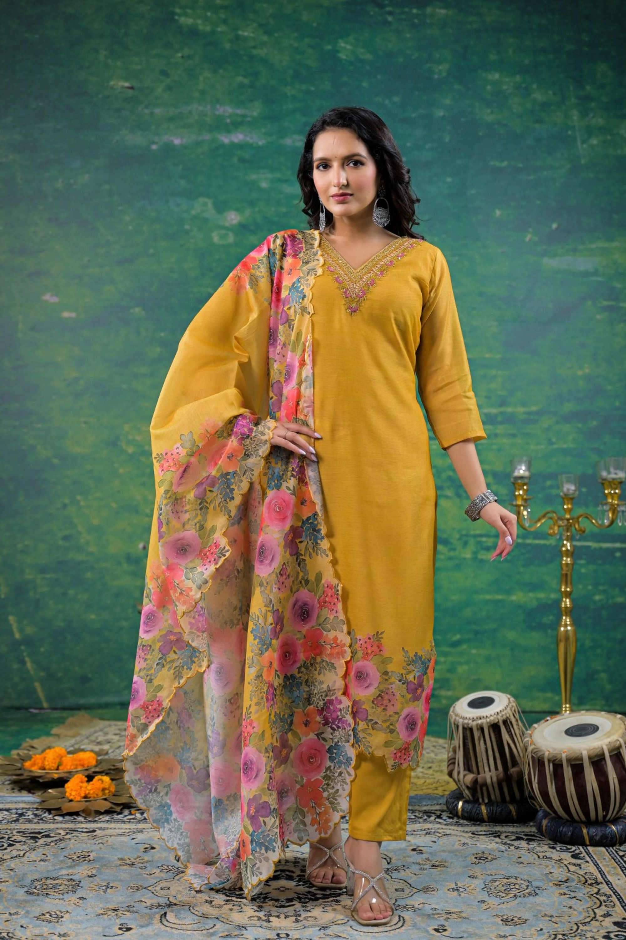 Embroidered-Silk-Women-s-Ethnic-Kurta-Set