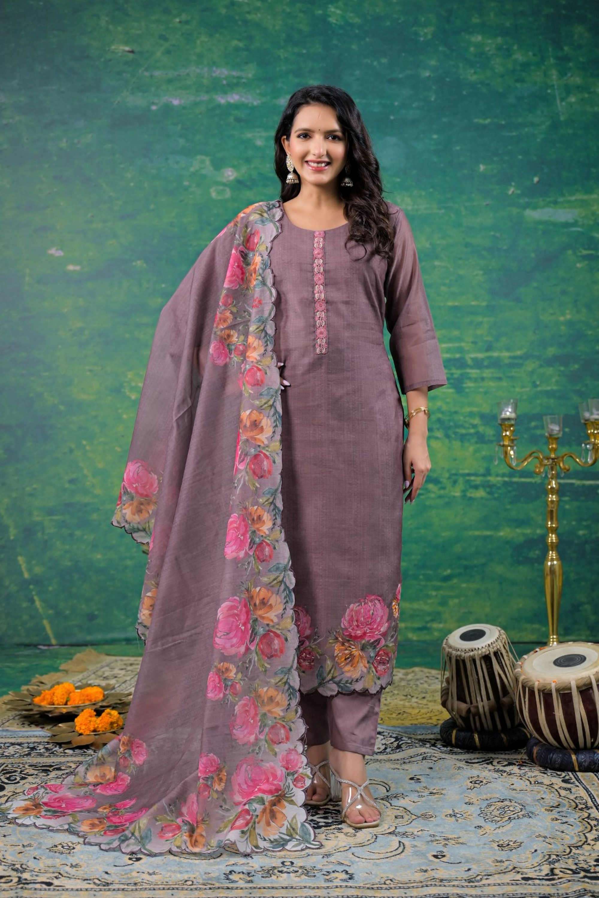 Embroidered-Silk-Women-s-Ethnic-Kurta-Set