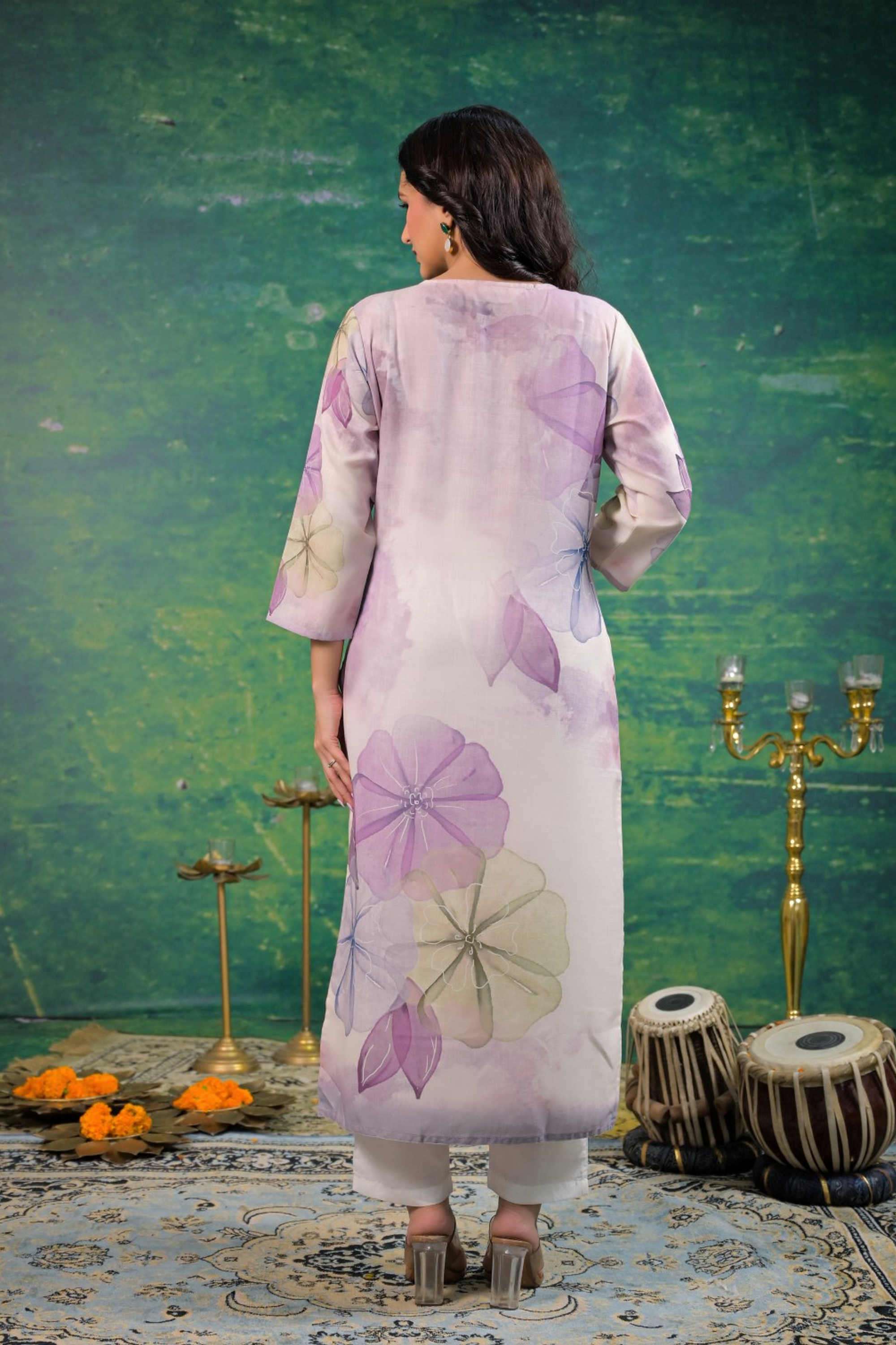 Solid-Linen-Women-s-Ethnic-Kurti