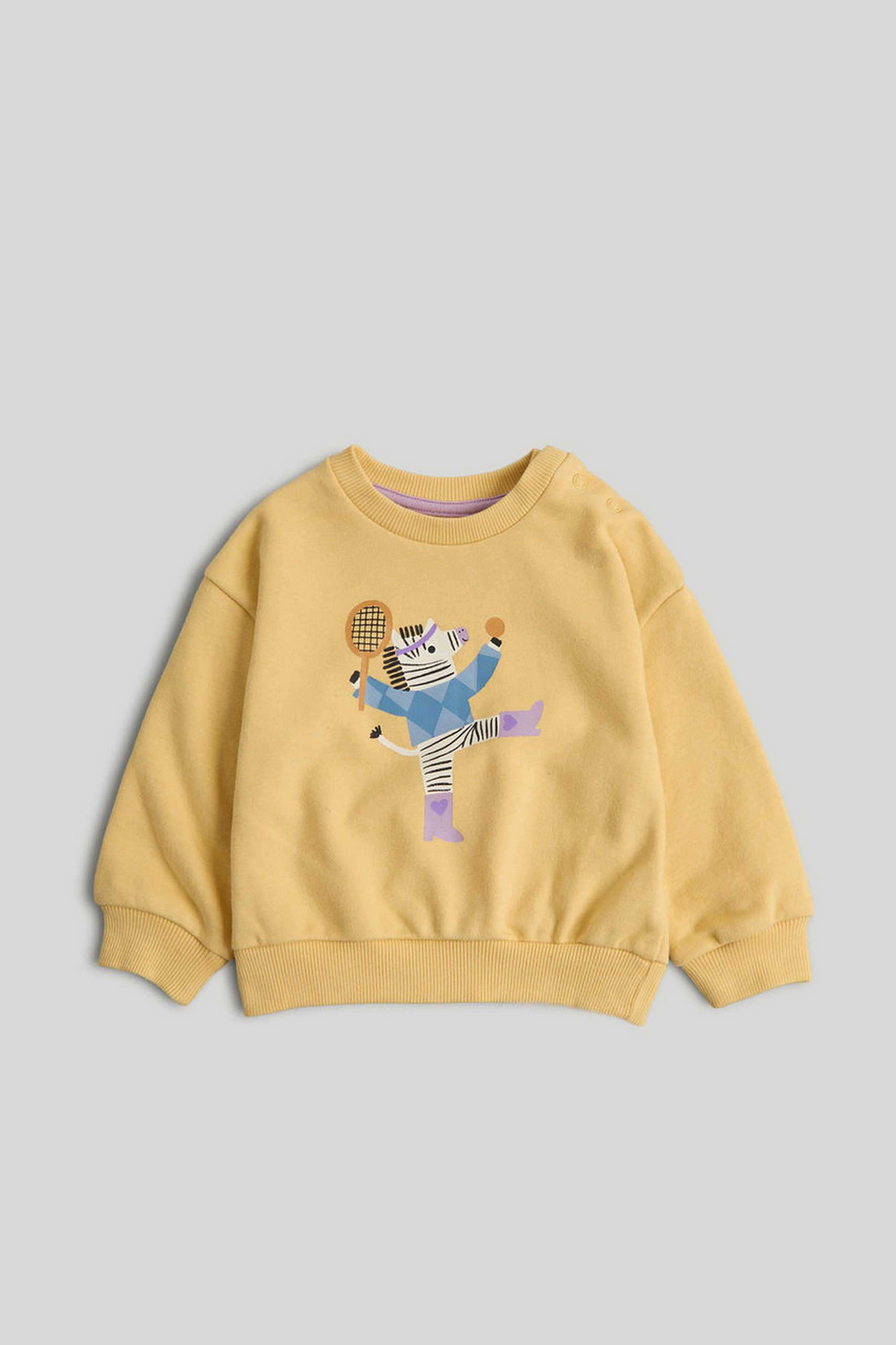 Printed-Blended-Fabric-Round-Neck-Girls-Sweatshirt
