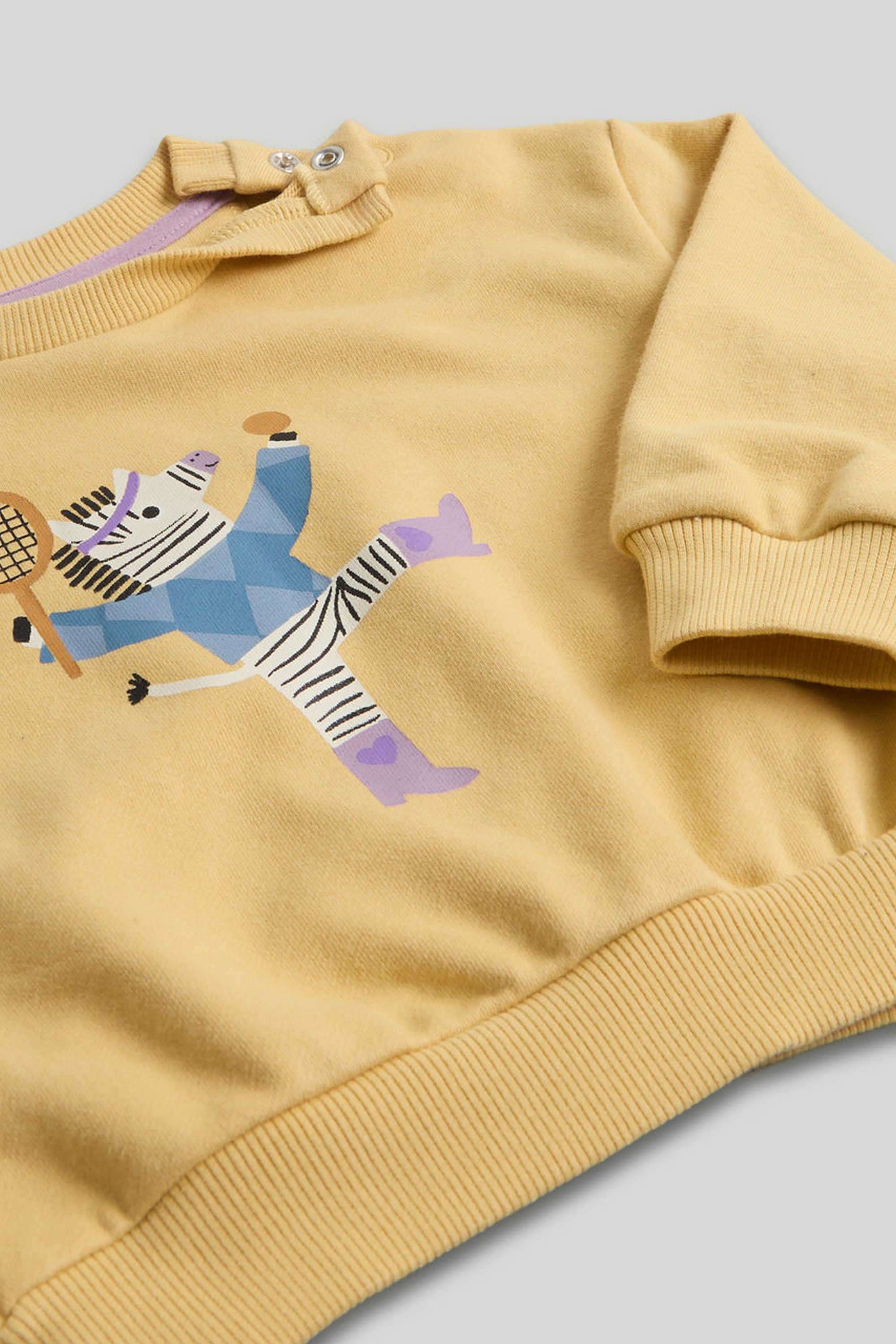 Printed-Blended-Fabric-Round-Neck-Girls-Sweatshirt