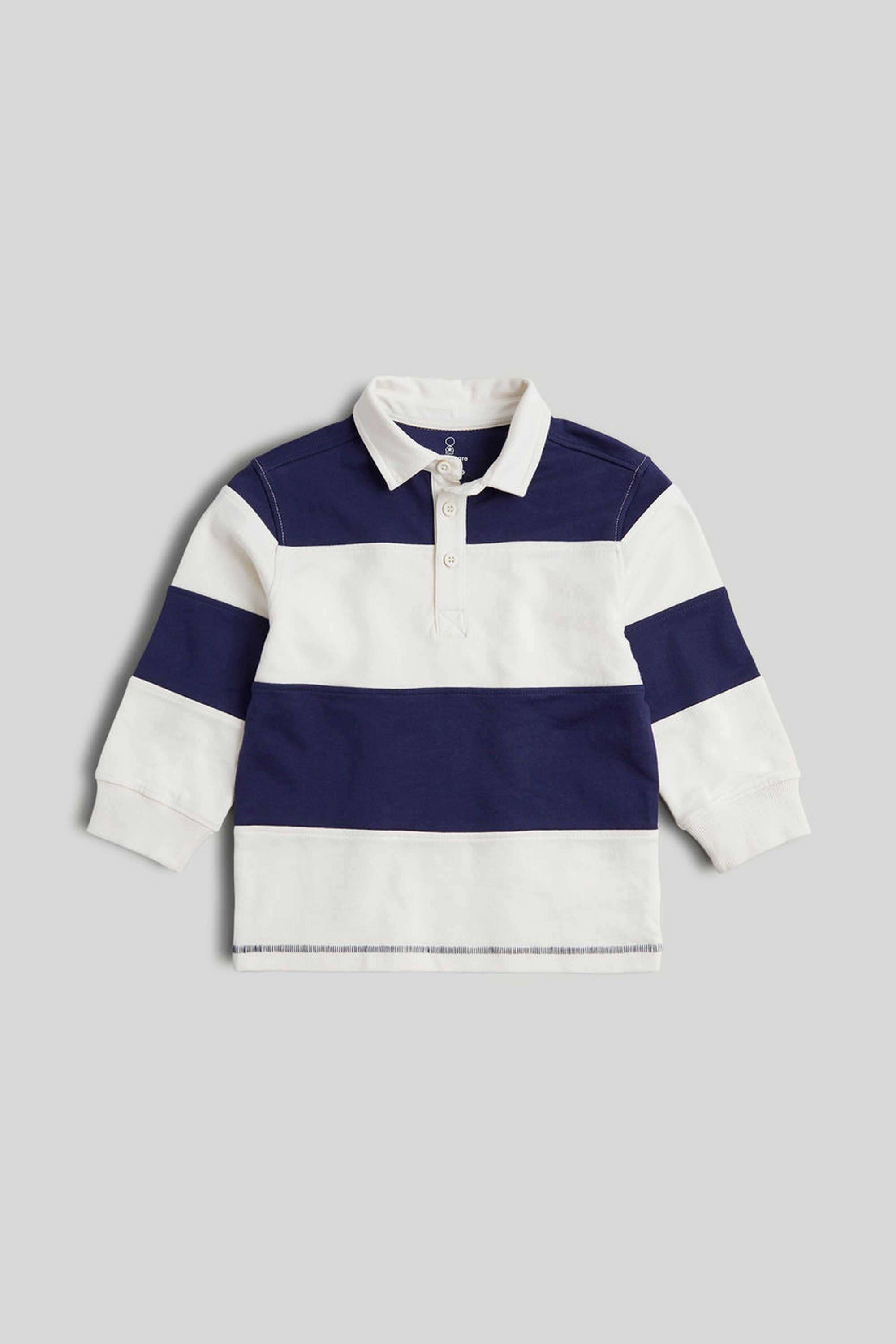 Stripes-Blended-Fabric-Round-Neck-Boys-Sweatshirt