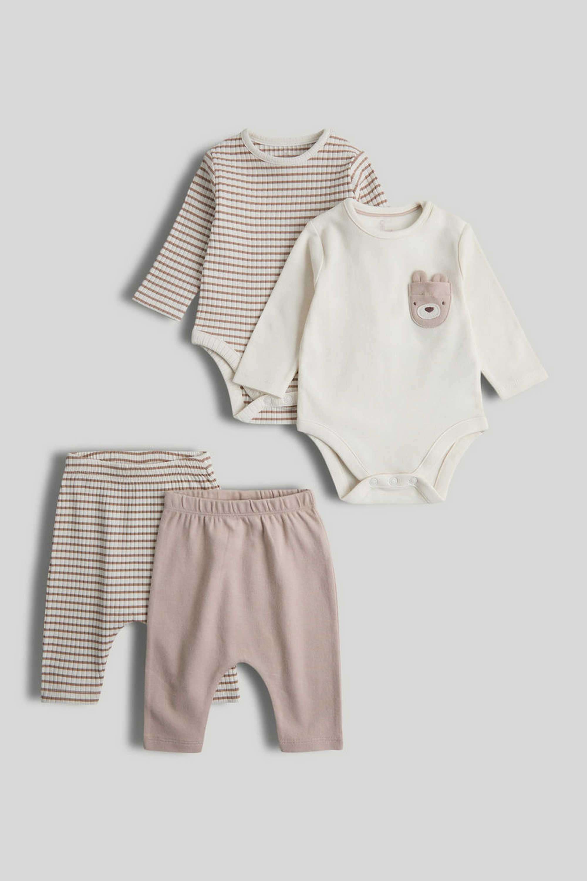 Stripes-Blended-Fabric-Unisex-Clothing-Set---0-6-Months