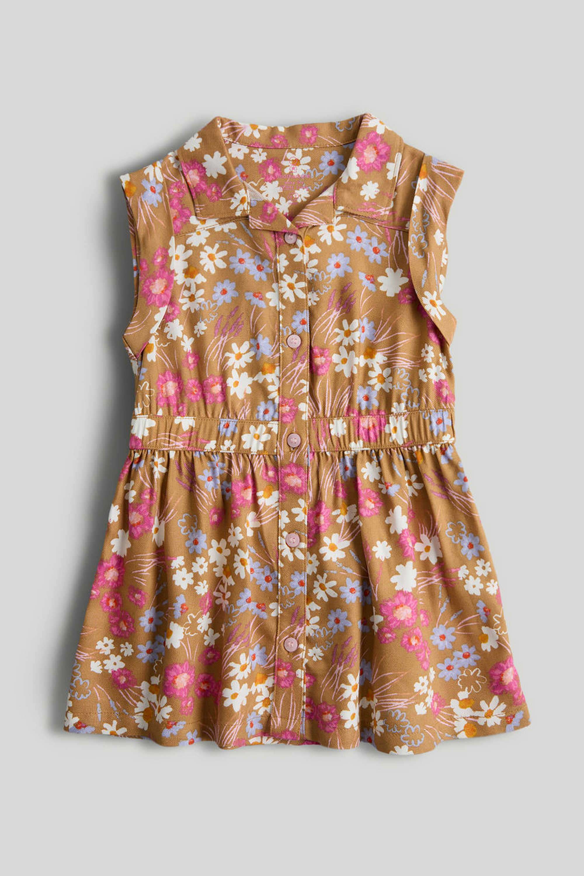 Floral-Viscose-Round-Neck-Girls-Casual-Wear-Dress